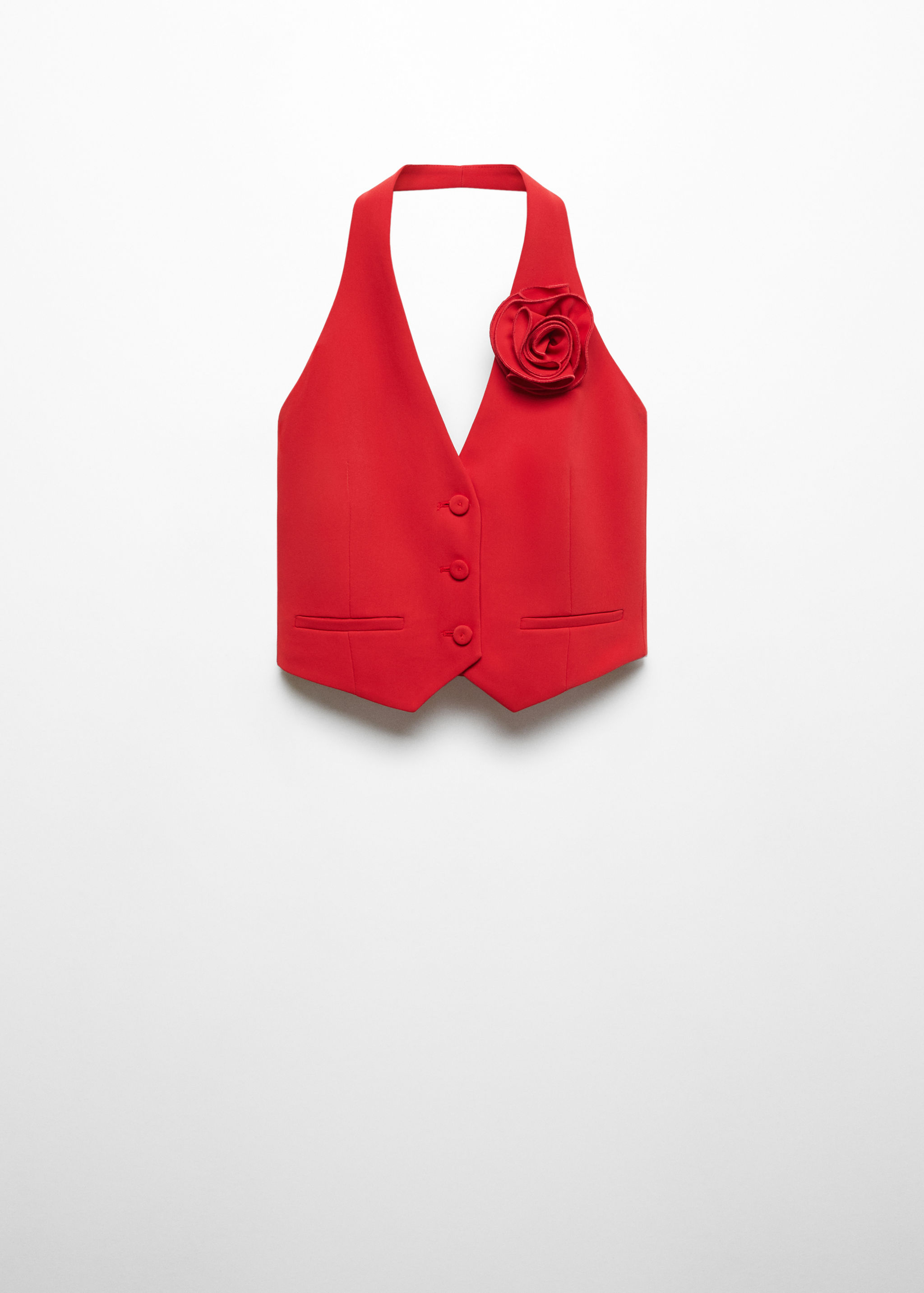 Vest with floral appliqué  - Article without model
