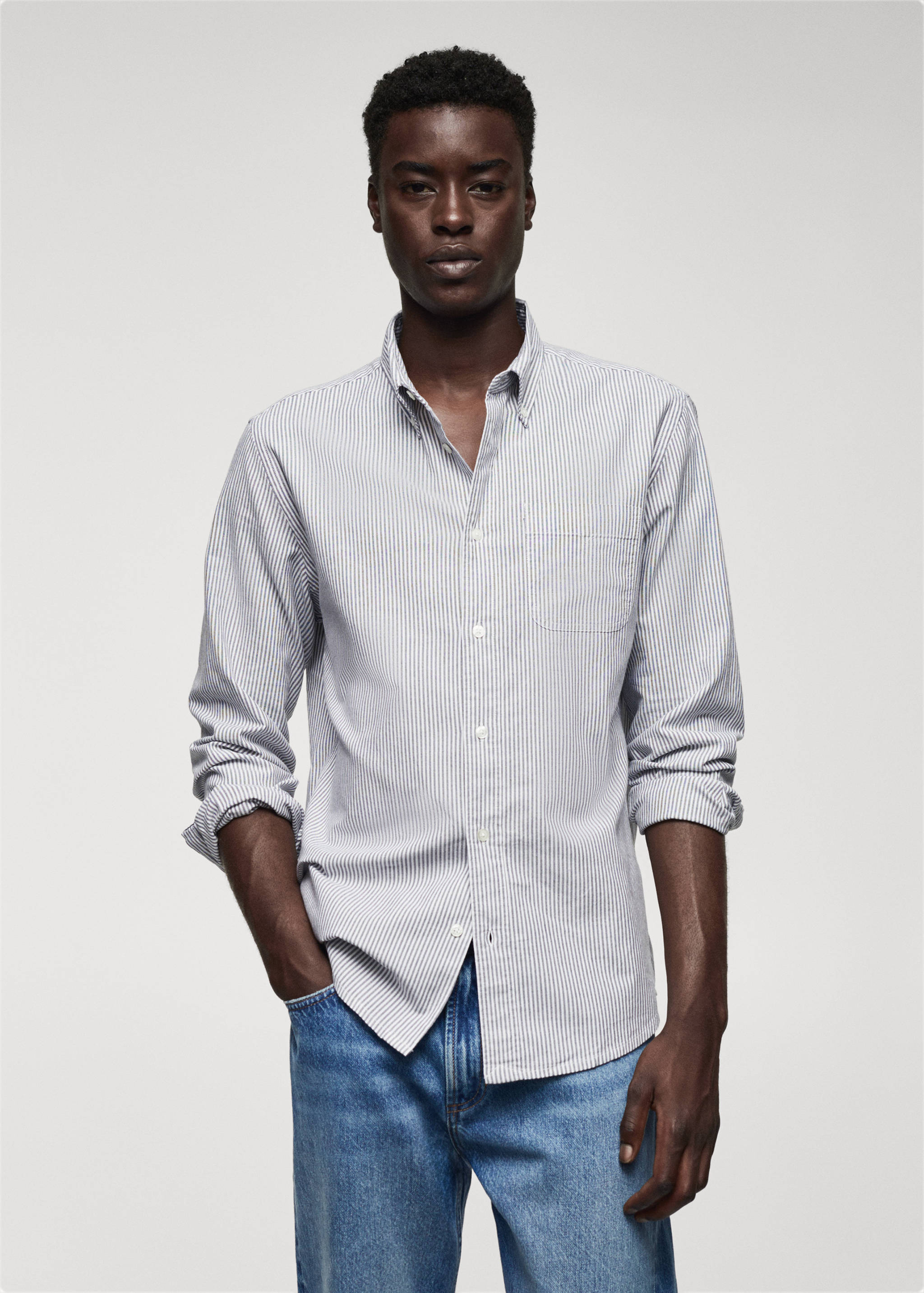 100% cotton kodak striped shirt - Medium plane