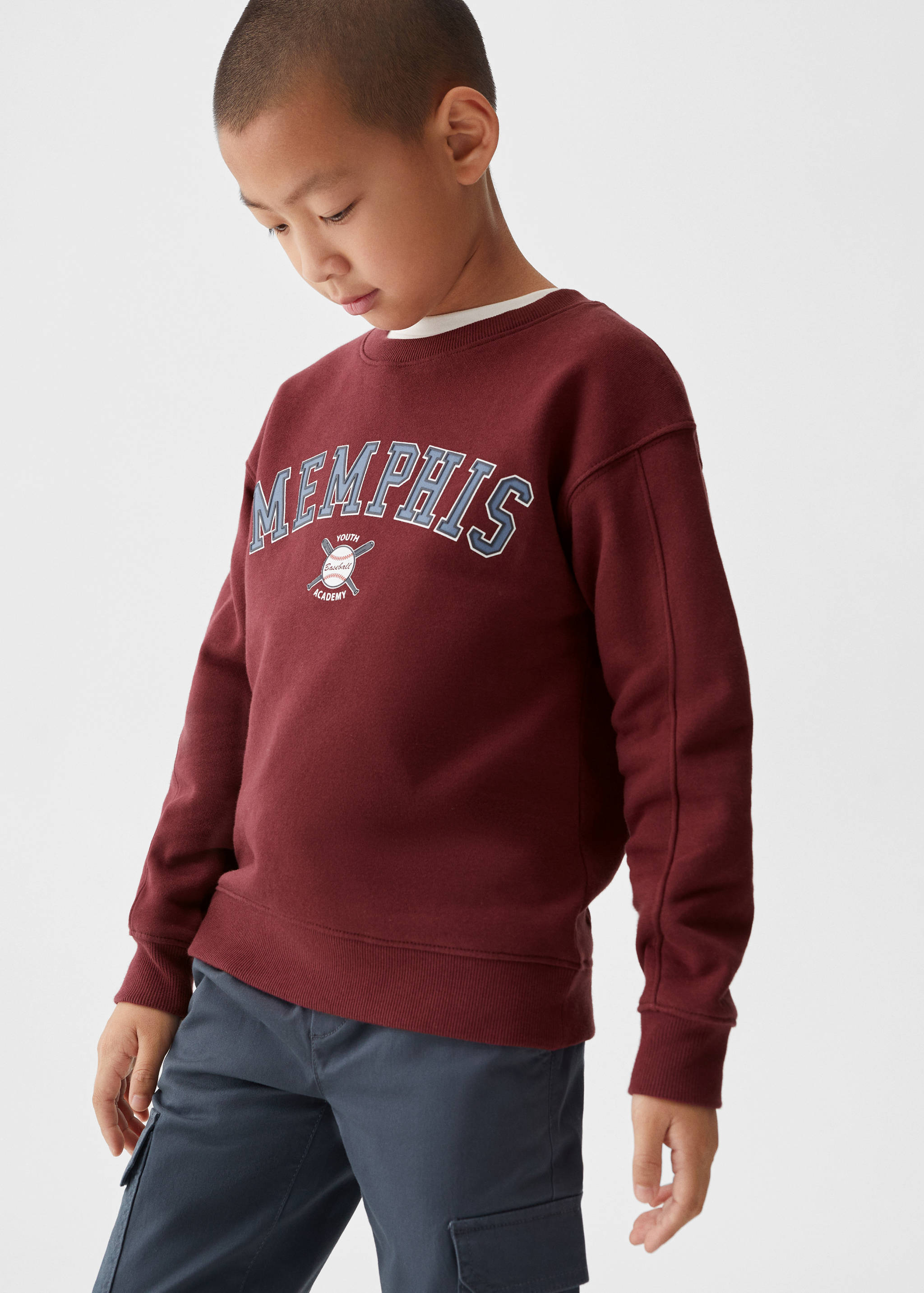 Sweatshirt met bedrukte boodschap - Middenvlak