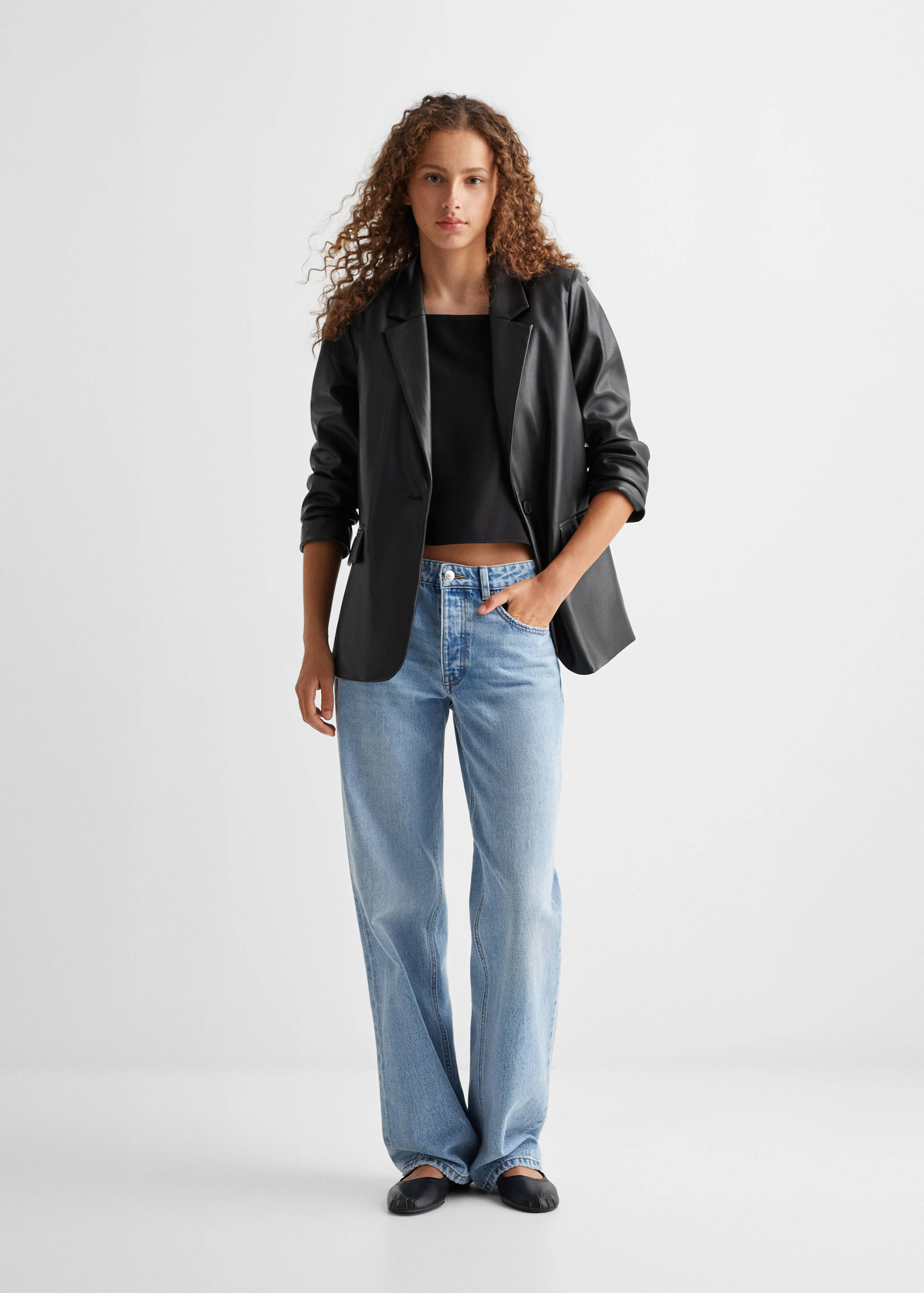 Faux-leather jacket - General plane