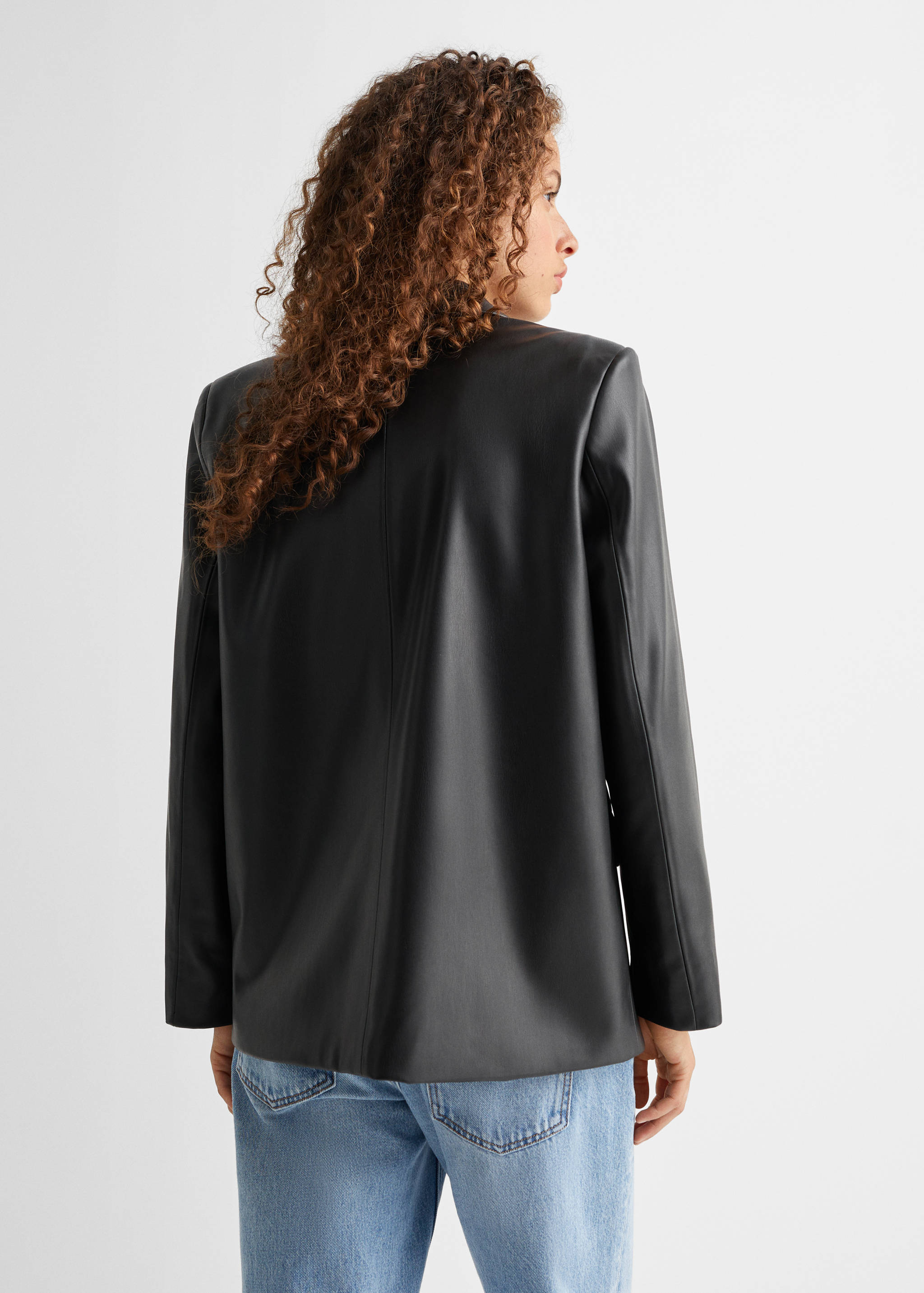 Faux-leather jacket - Reverse of the article