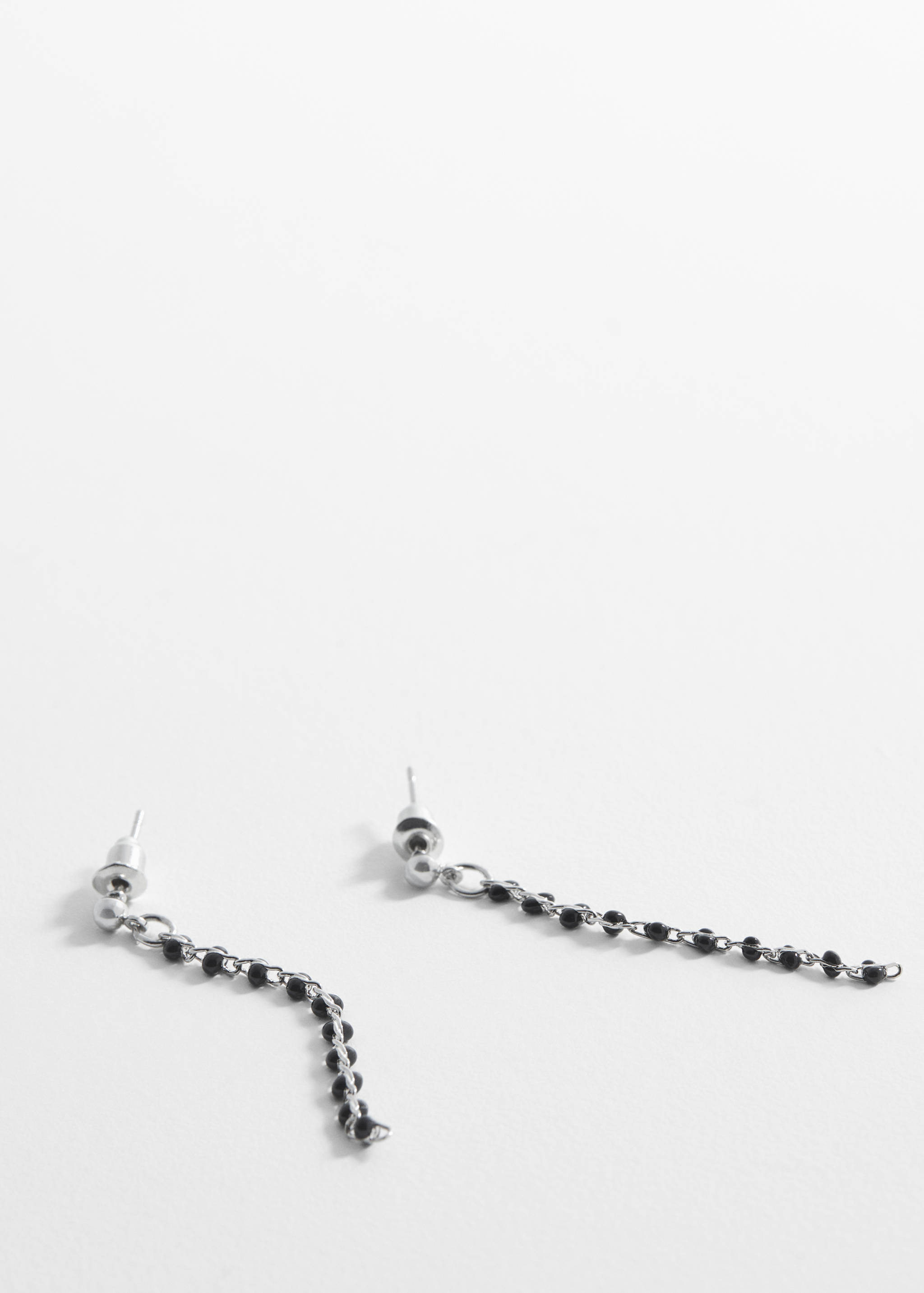 Beaded chain earrings - Medium plane