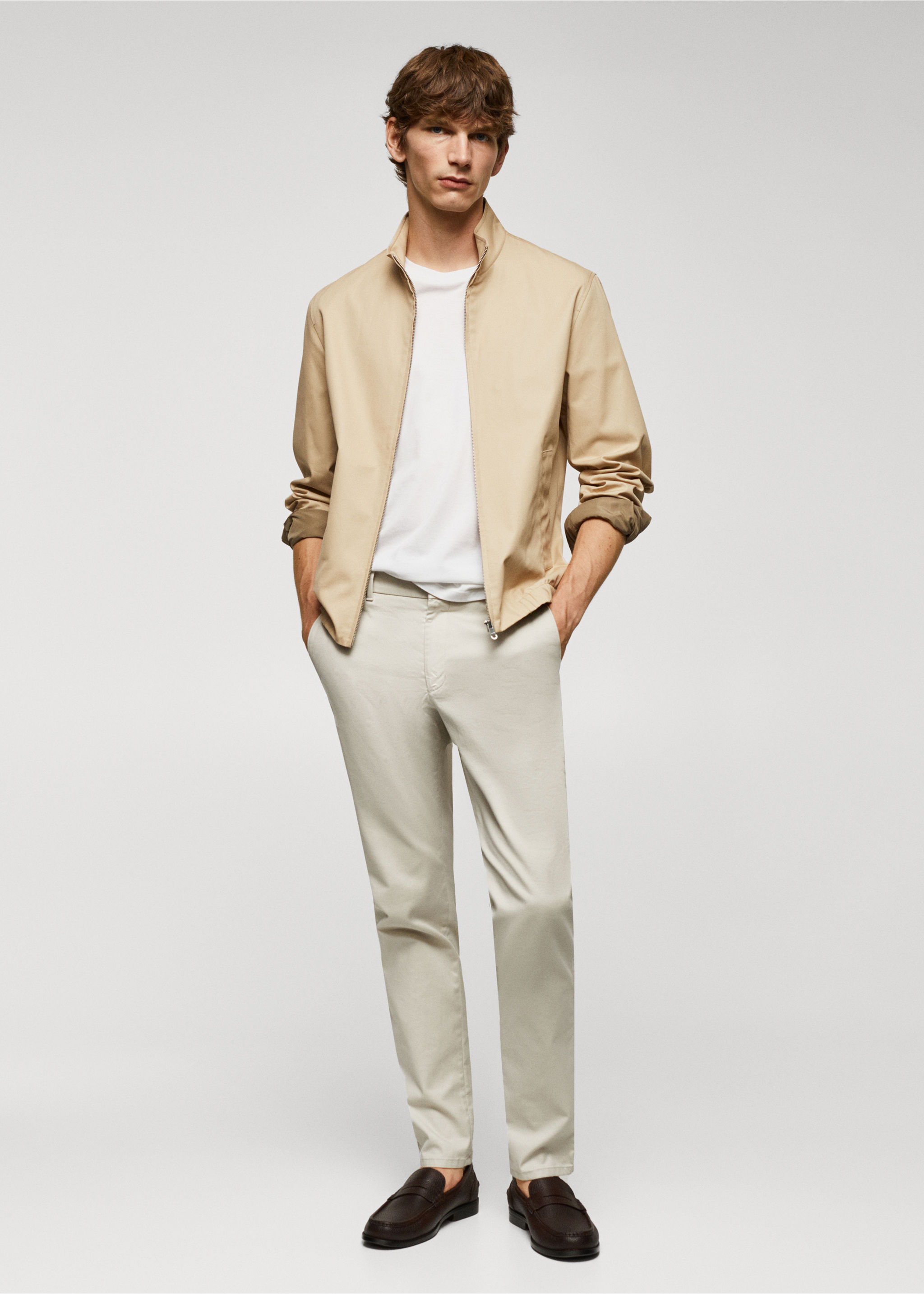 Παντελόνι τσίνο slim fit σερζ - Γενικό πλάνο