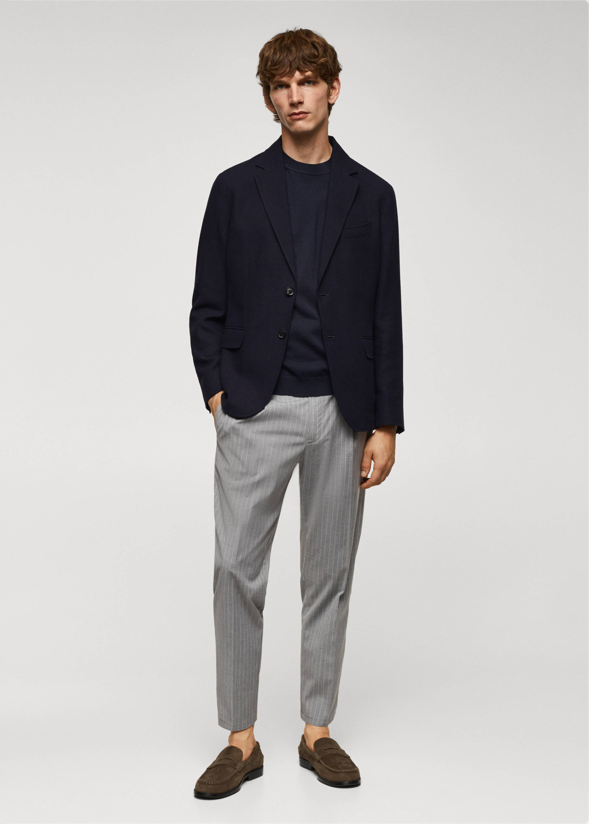 Printed pleated trousers - General plane