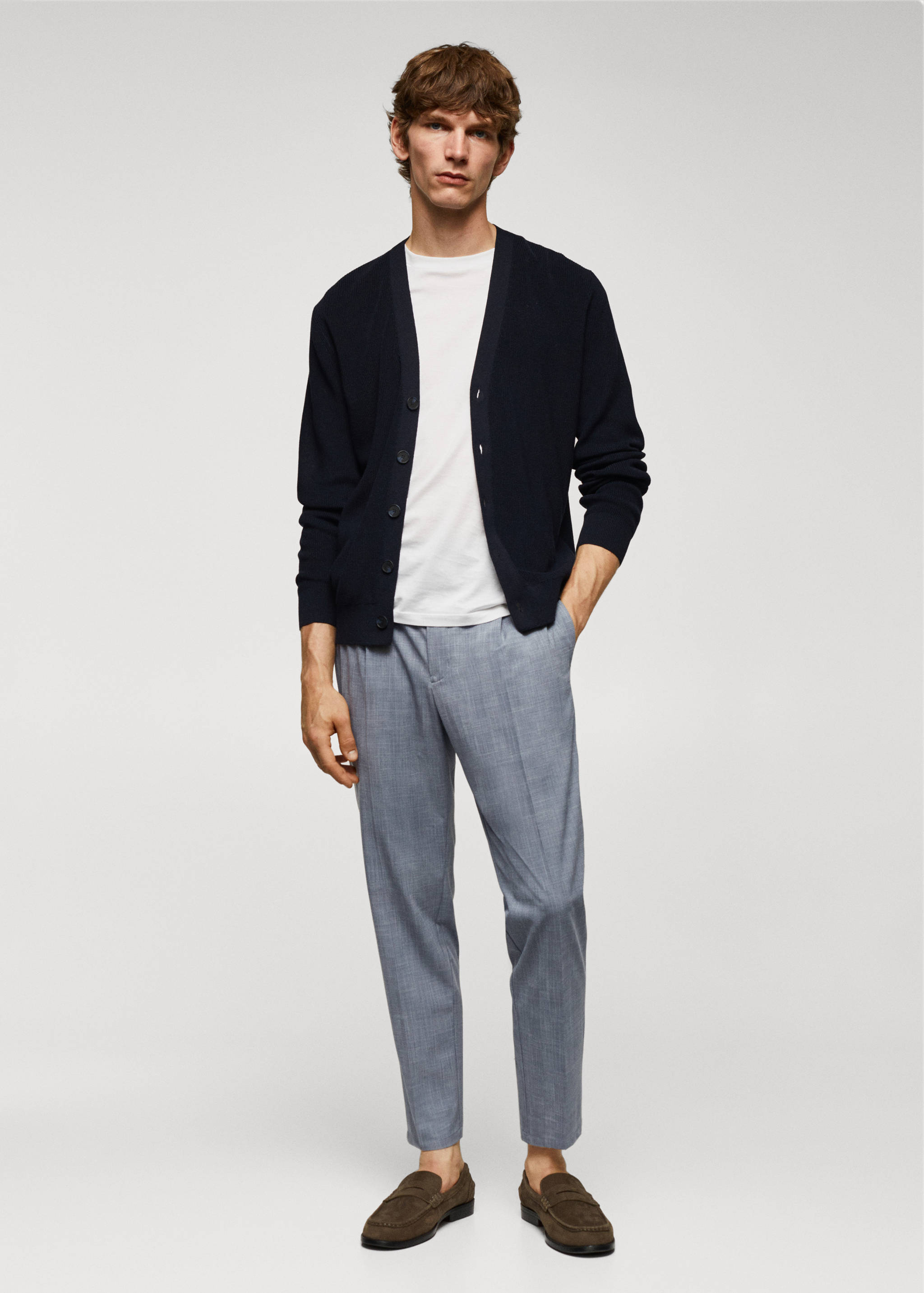 Printed pleated trousers - General plane