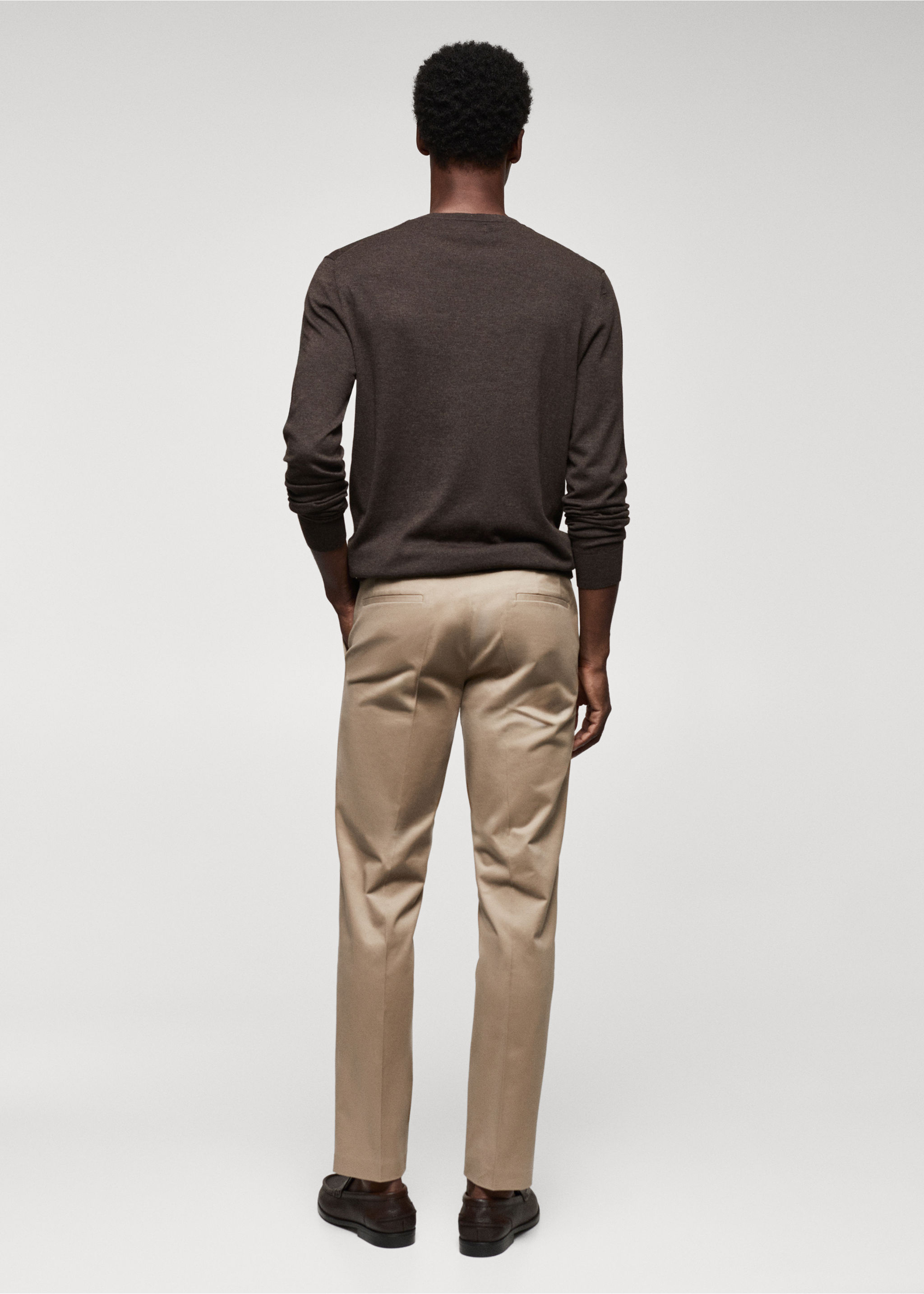 Slim-fit pleated cotton chinos - Reverse of the article