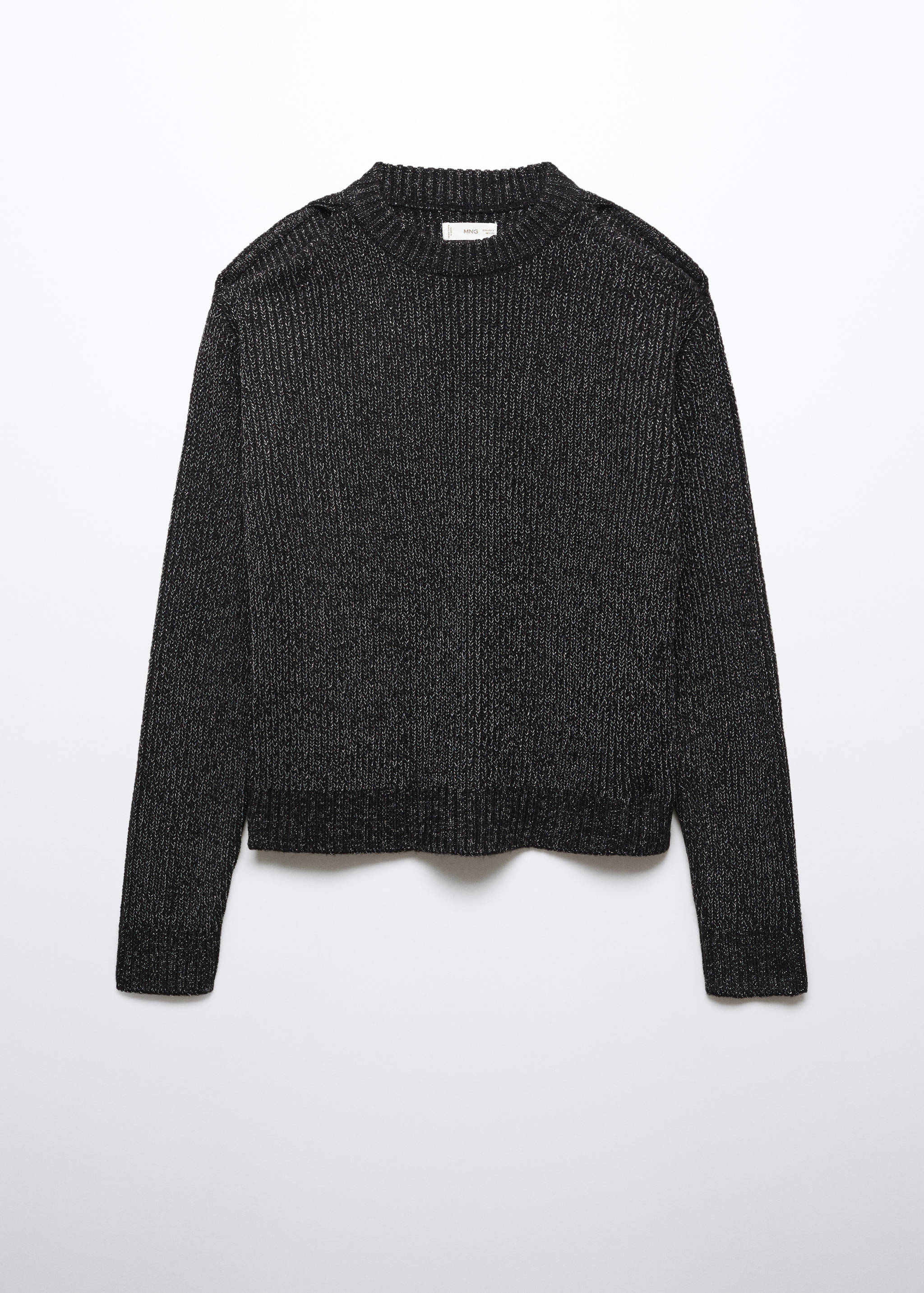 Gloss-effect knitted sweater - Article without model