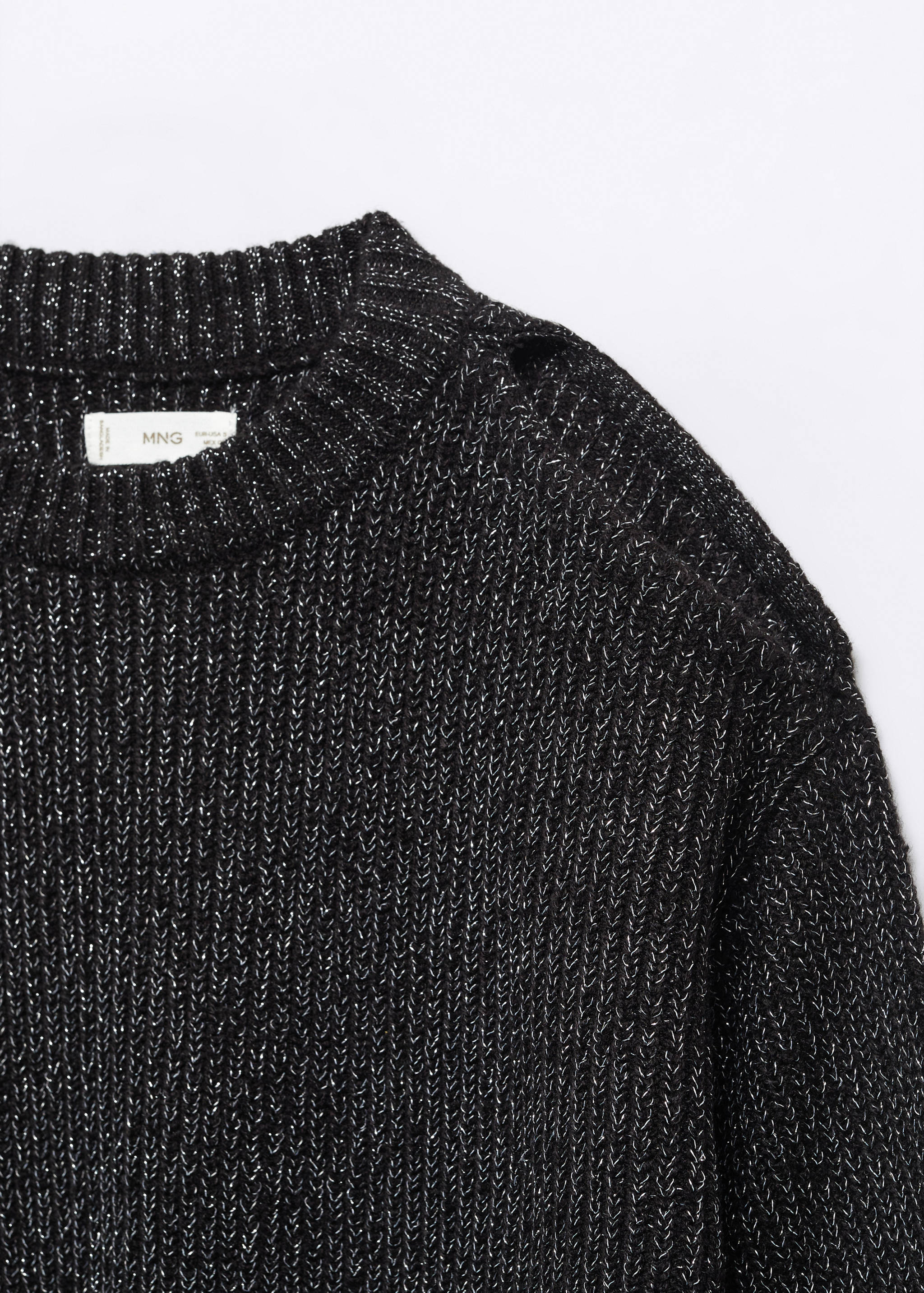 Gloss-effect knitted sweater - Details of the article 8