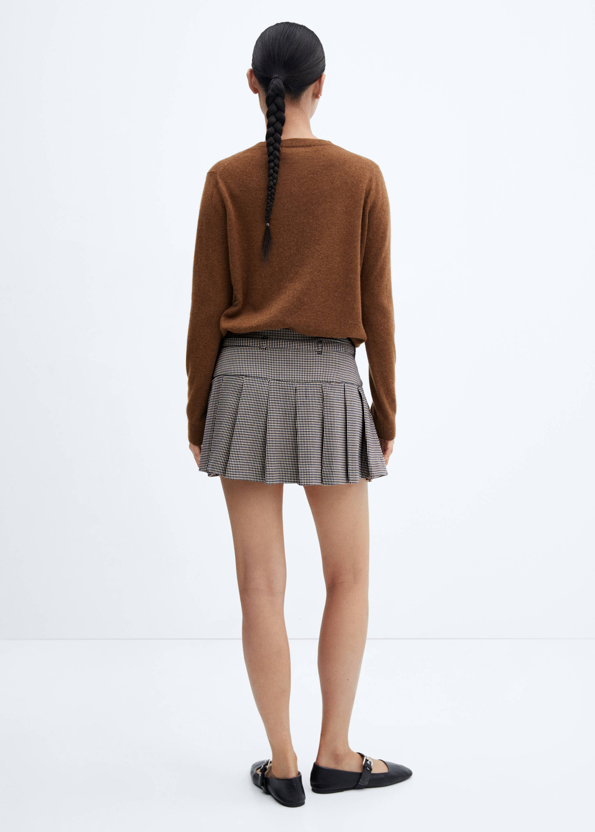 Houndstooth belt miniskirt - Reverse of the article