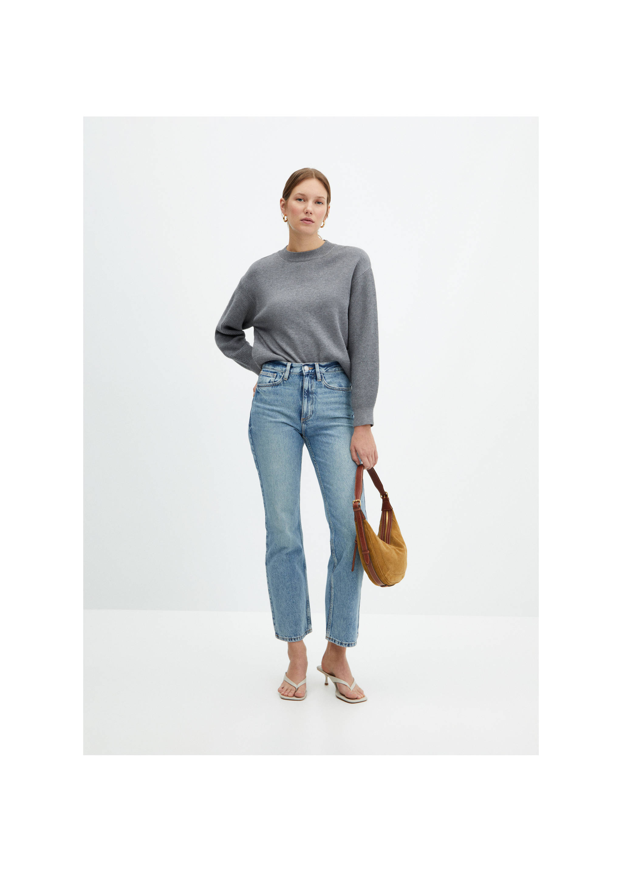 Mid-rise straight jeans - General plane, Medium Vintage Blue. Ref: 57044408-00.