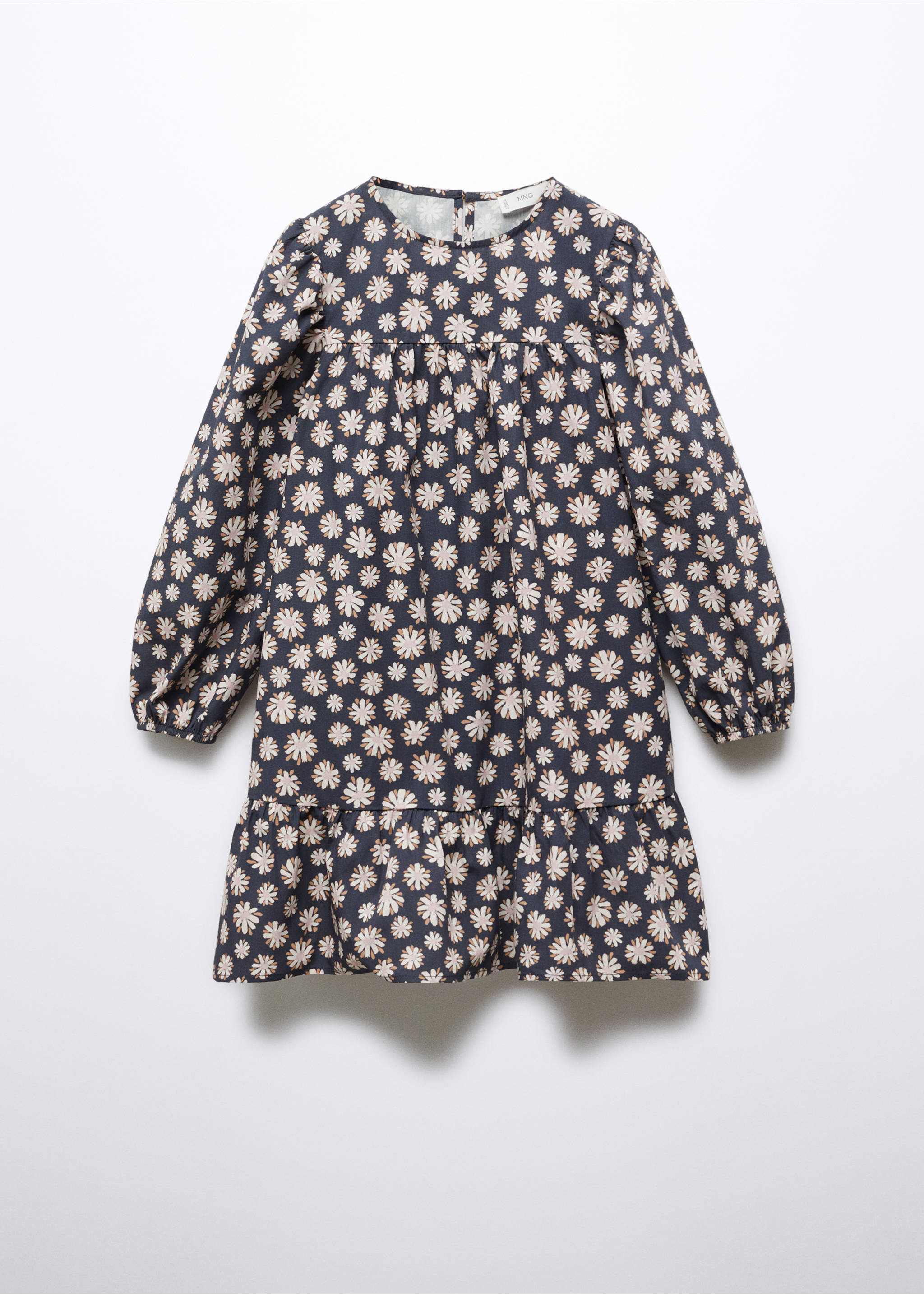 Robe coton fleurs - Article sans modèle, Gris. Ref: 57044420-00.