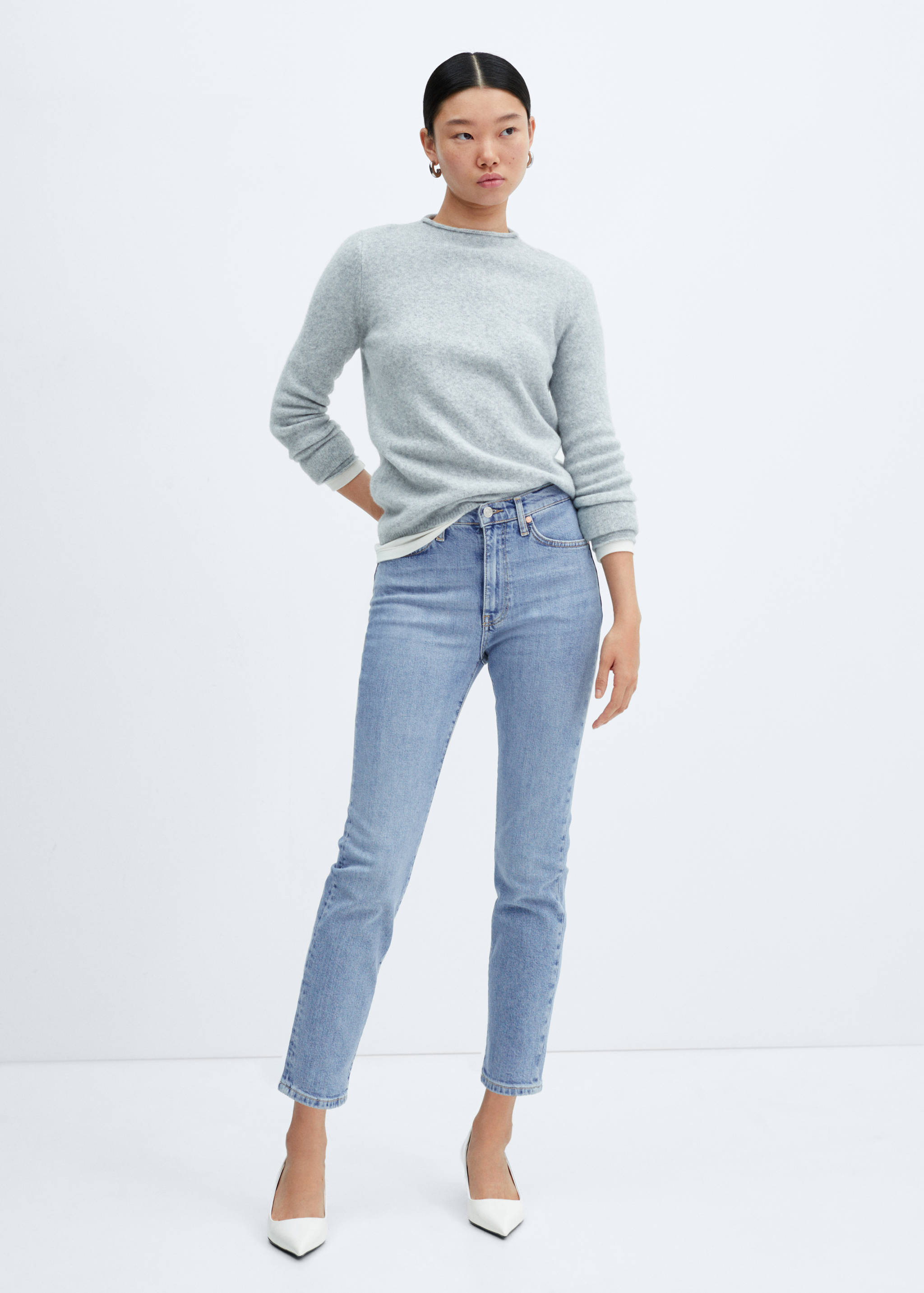 Claudia slim-fit cropped jeans - General plane