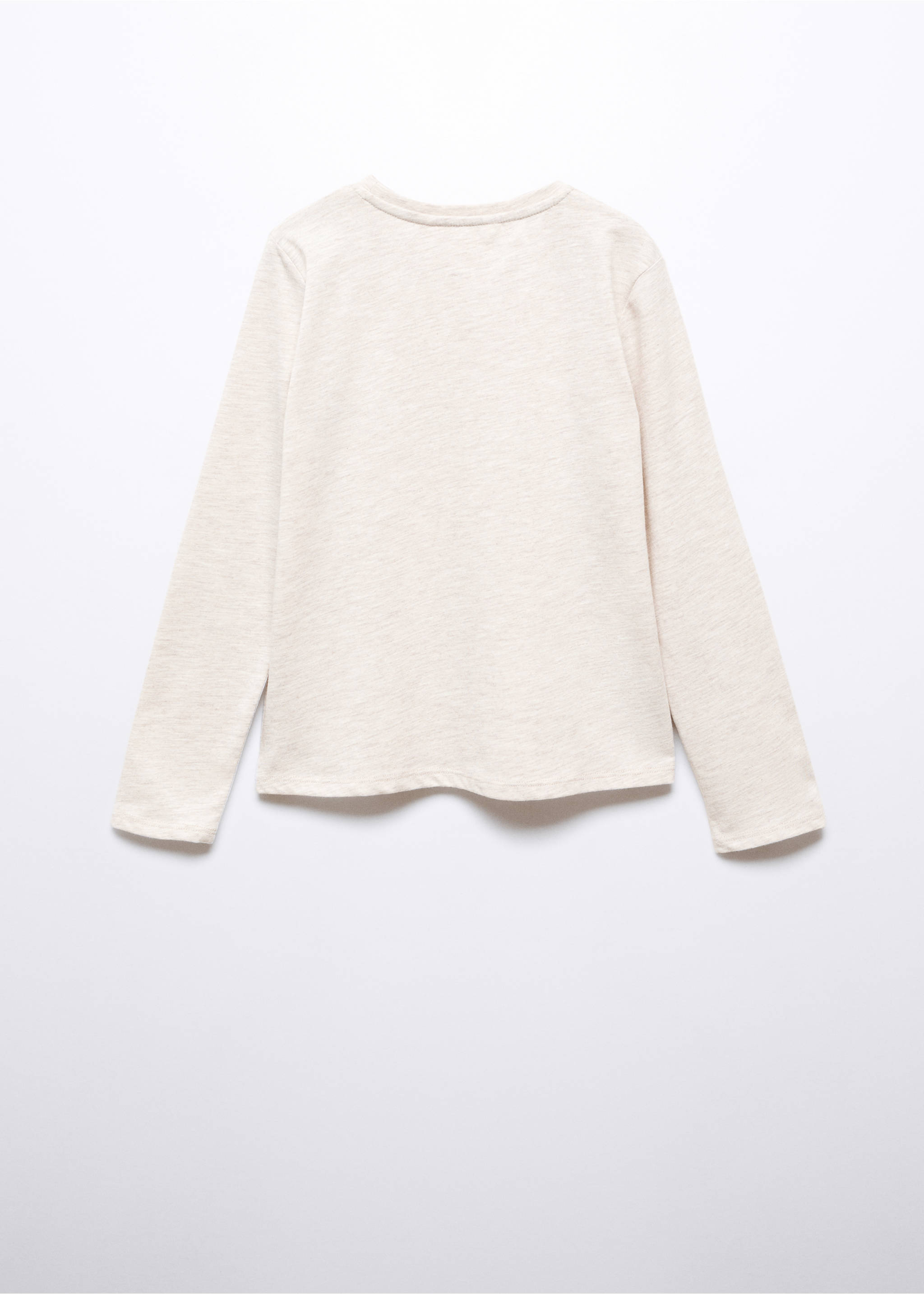 Long-sleeved t-shirt with message - Reverse of the article, Sand. Ref: 57044433-00.