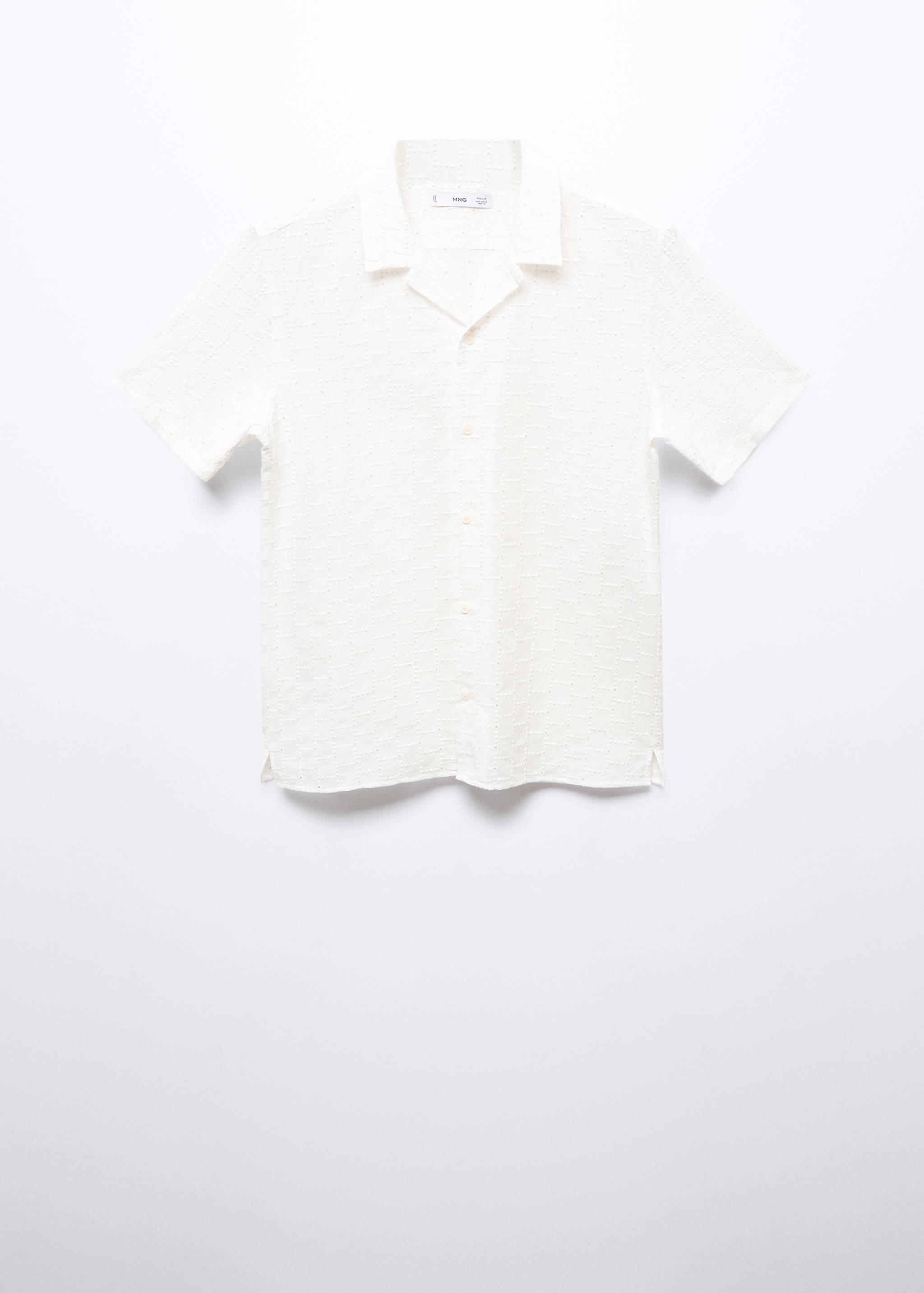 Koszula z kołnierzykiem bowling z haftem - Artykuł bez modela/modelki