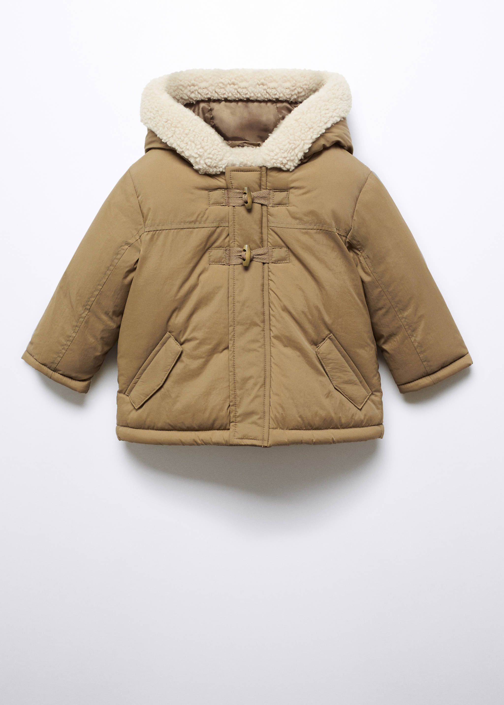 Padded anorak with shearling lining - Article without model