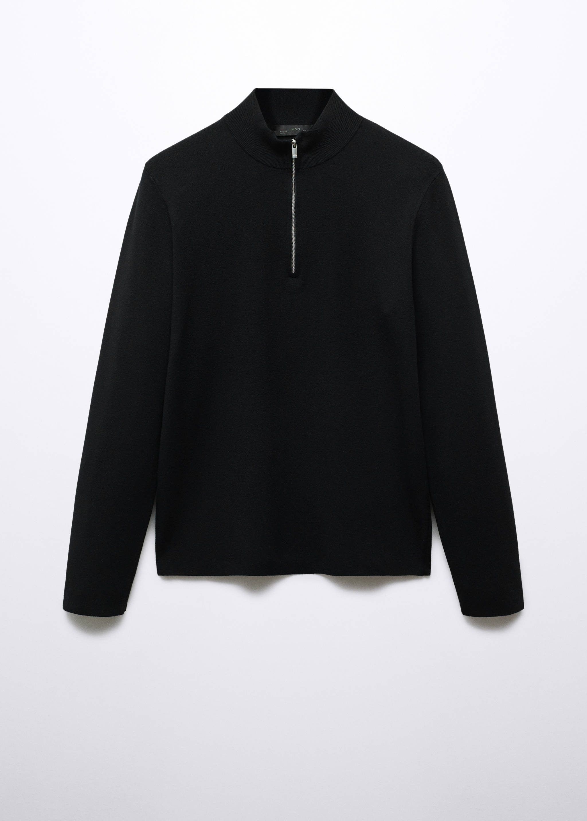 Perkins-neck sweater with zip - Article without model