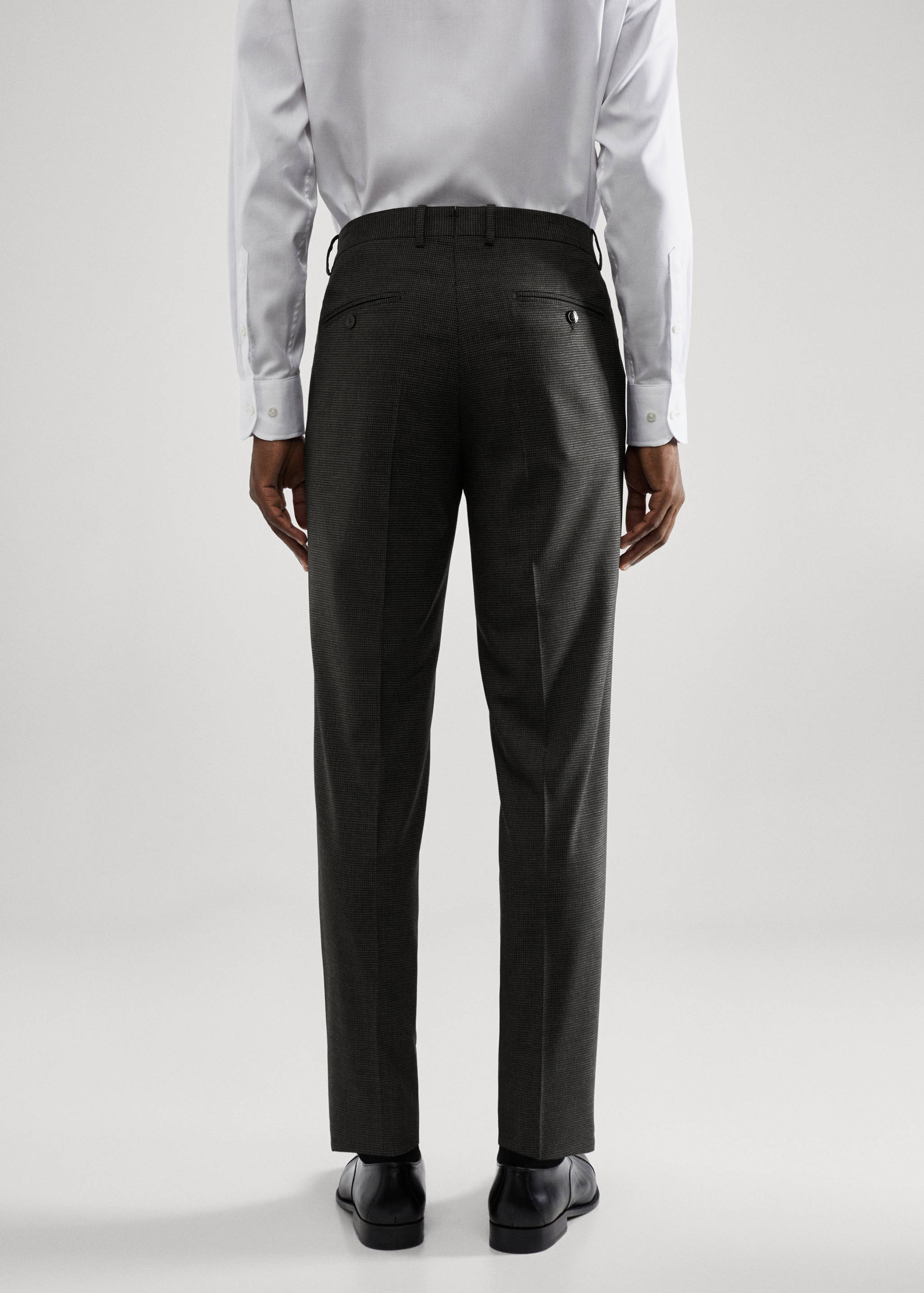 Slim-fit houndstooth wool suit trousers - Reverse of the article