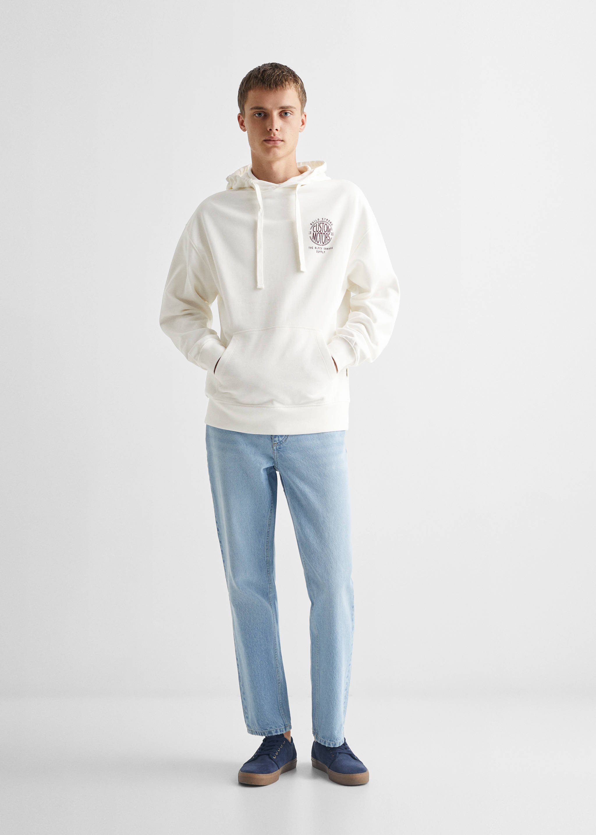 Dessuadora estampada caputxa - Pla general