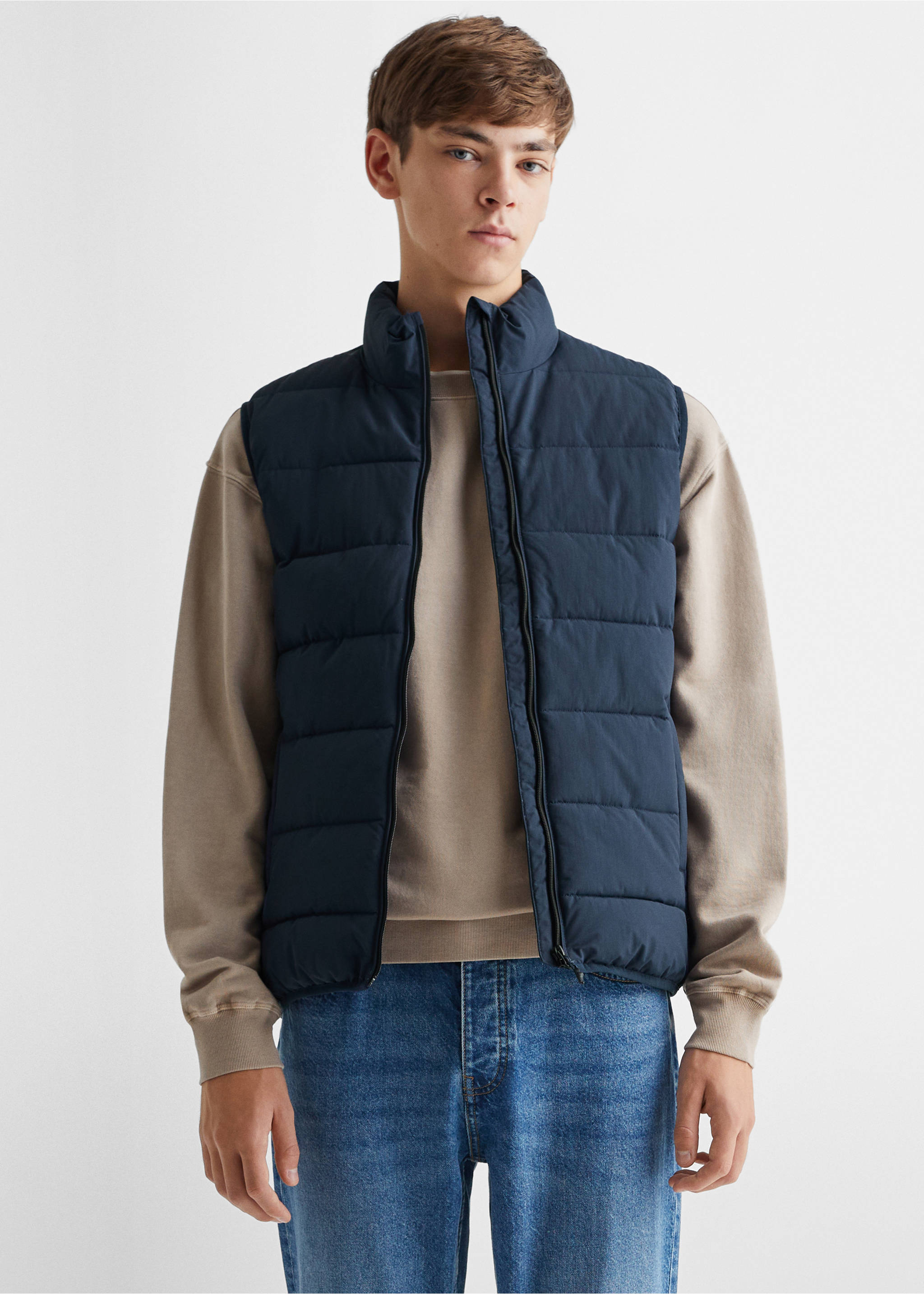 Steppweste - Mittlere Ansicht, Marineblau. Ref: 57045134-00.