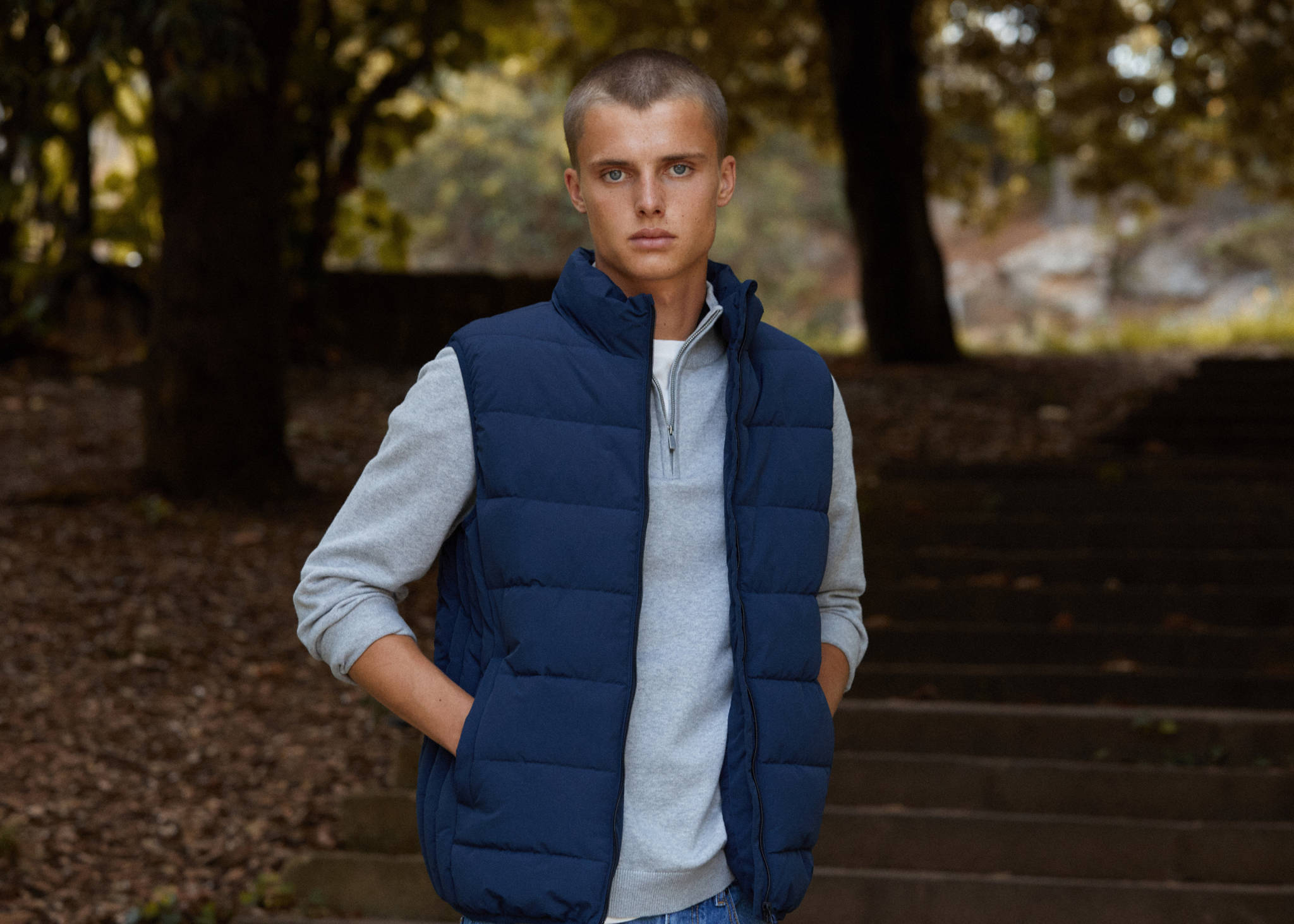 Quilted gilet - Panoramic plane