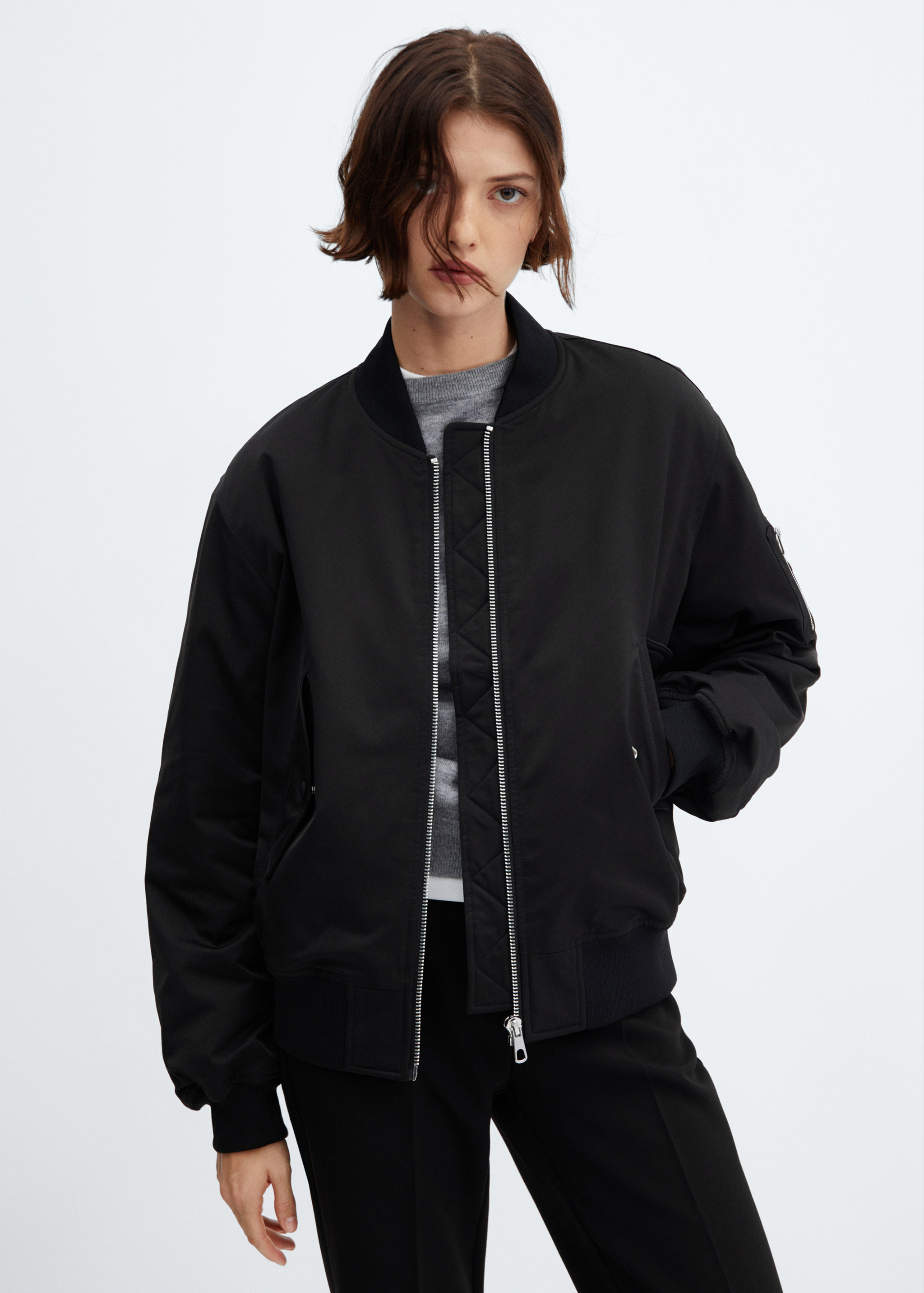 Veste bomber oversize - Plan moyen