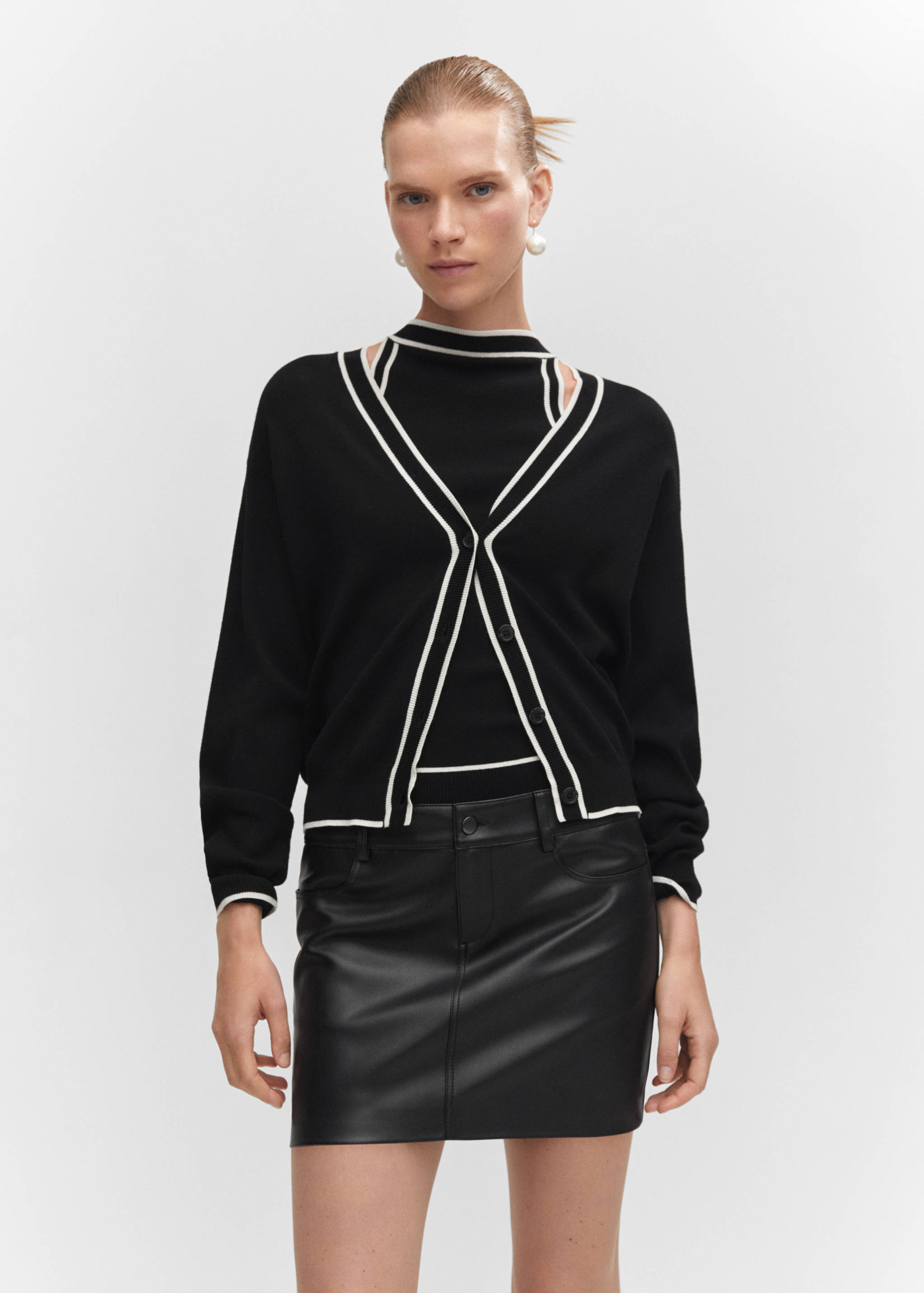 Faux-leather mini-skirt - Medium plane
