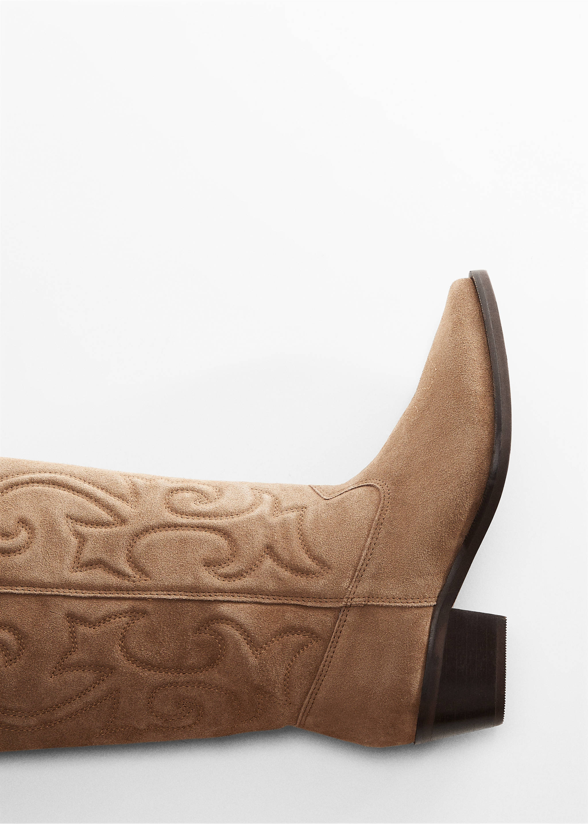 Cowboy leather boots - Details of the article 5, Medium Brown. Ref: 57045786-00.