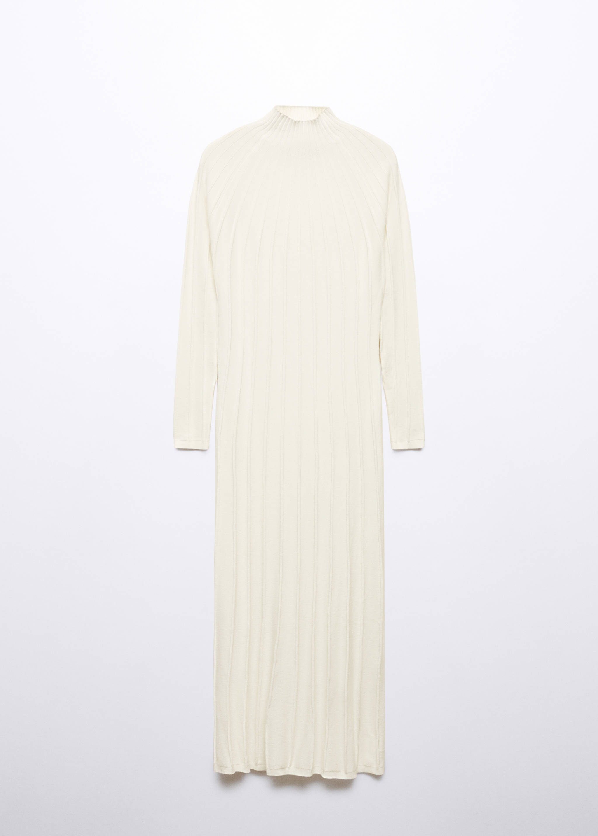 Rippkleid mit halbhohem Kragen - Artikel ohne Model