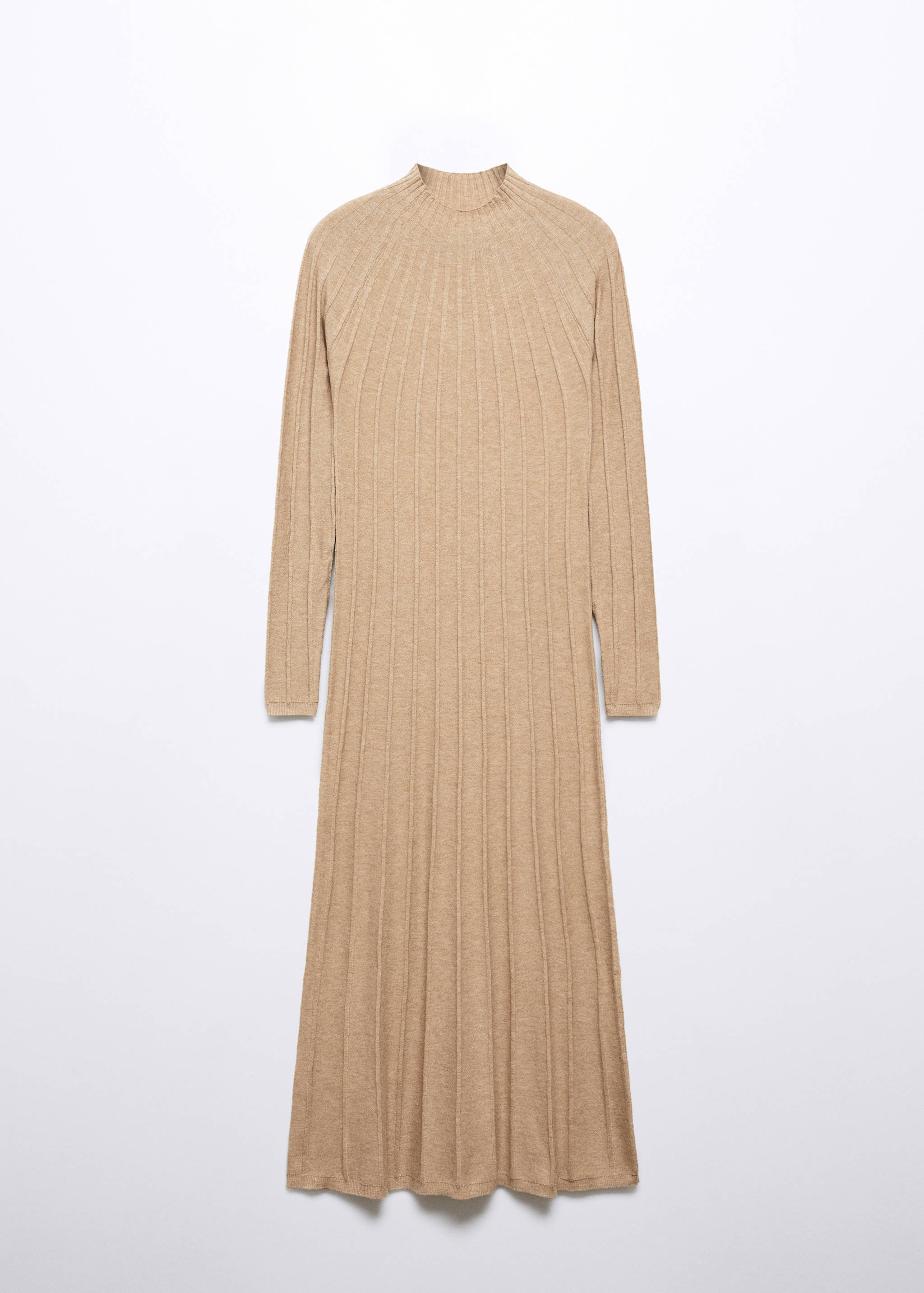 Rippkleid mit halbhohem Kragen - Artikel ohne Model