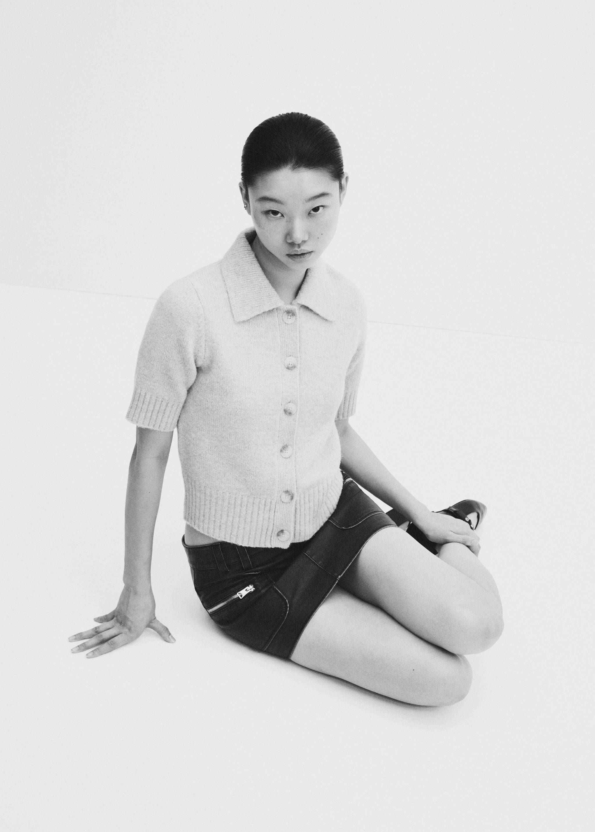 Cardigan manches courtes col chemise - Détail de l'article 2