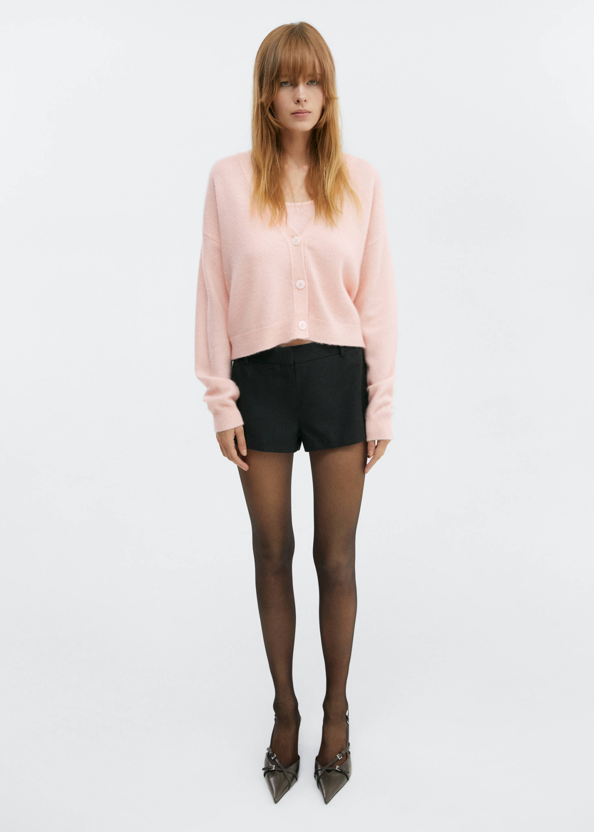 Kaschmir-Cardigan mit Knöpfen - Allgemeine Ansicht