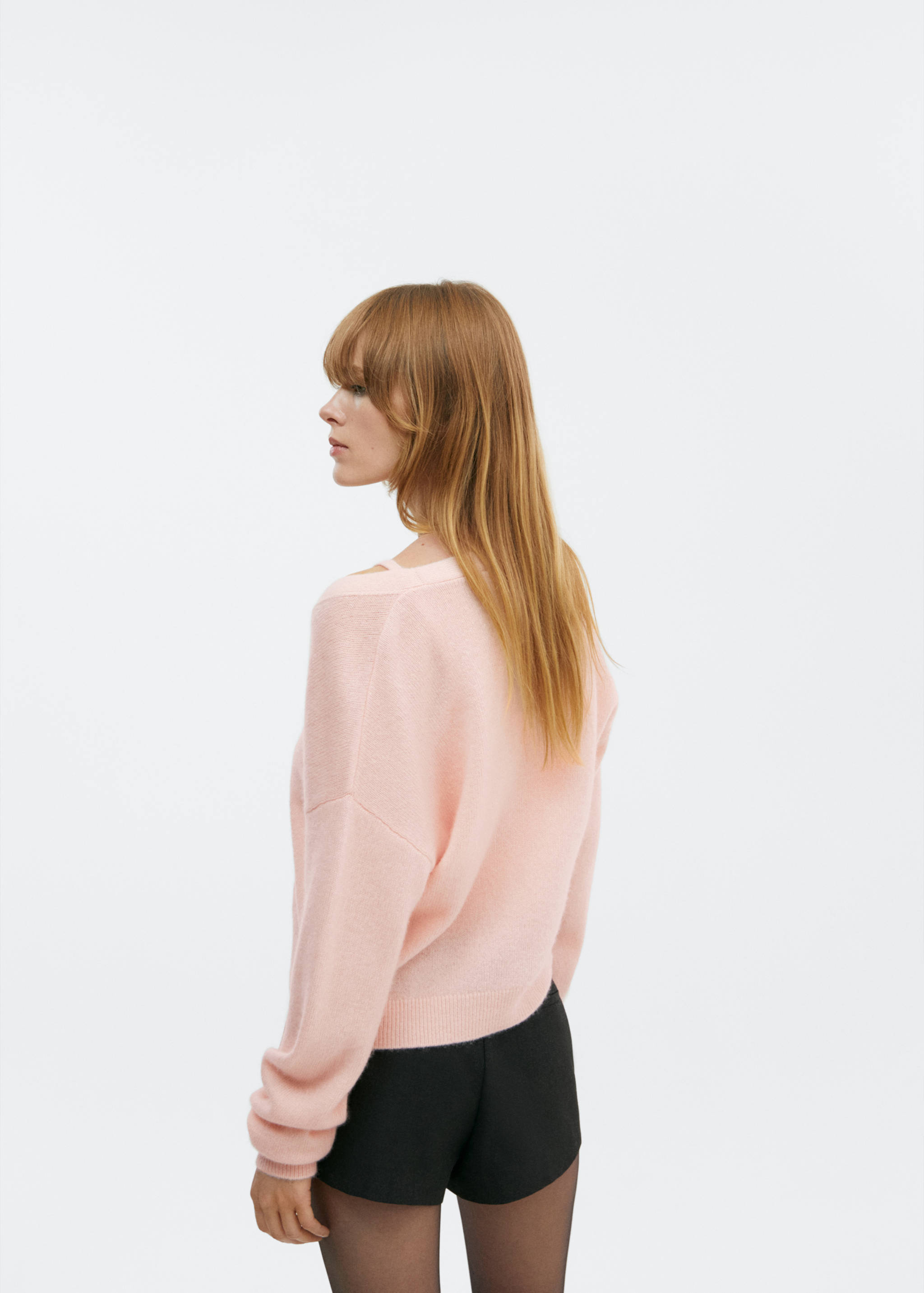 Kaschmir-Cardigan mit Knöpfen - Rückseite des Artikels