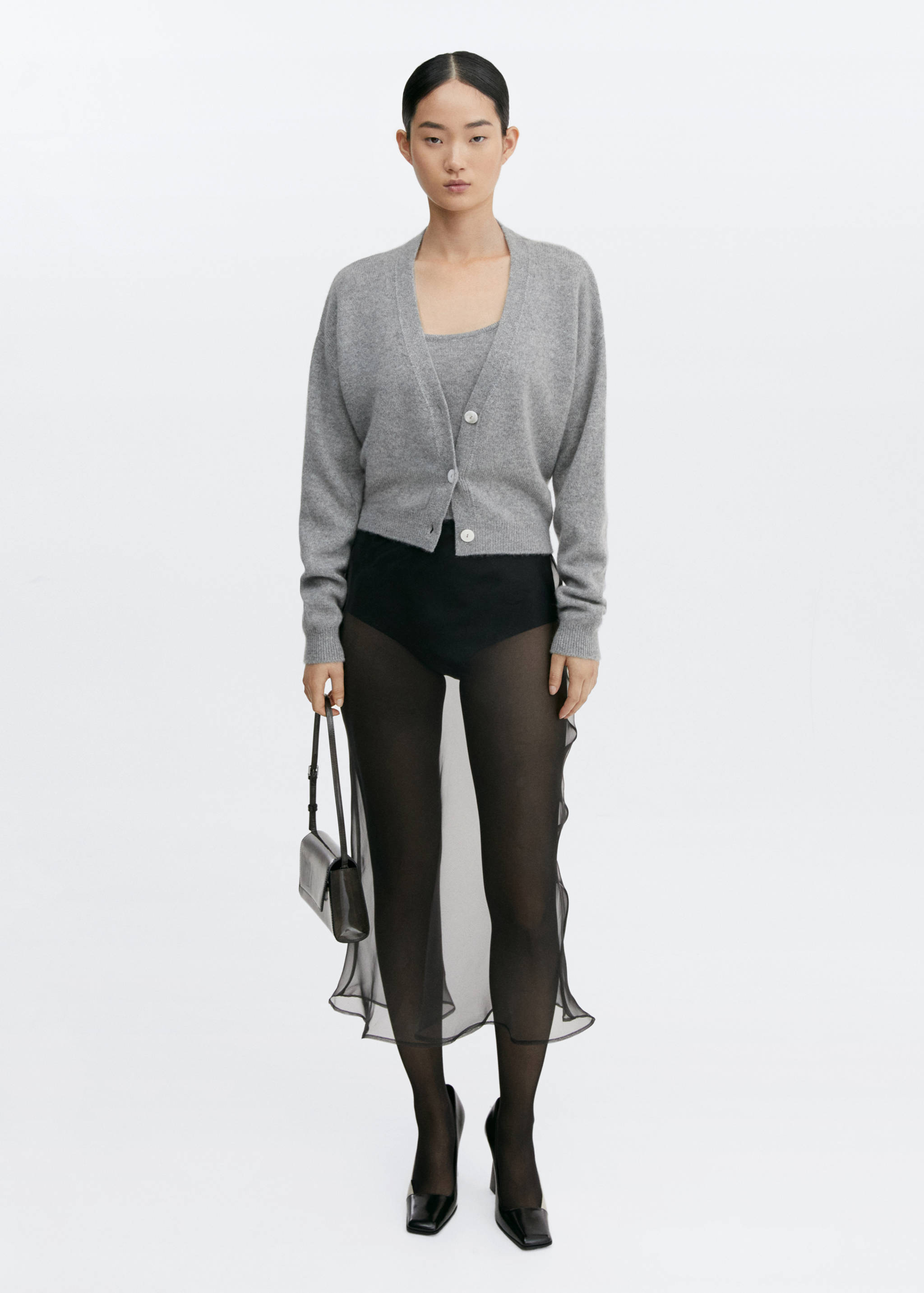 Kaschmir-Cardigan mit Knöpfen - Allgemeine Ansicht