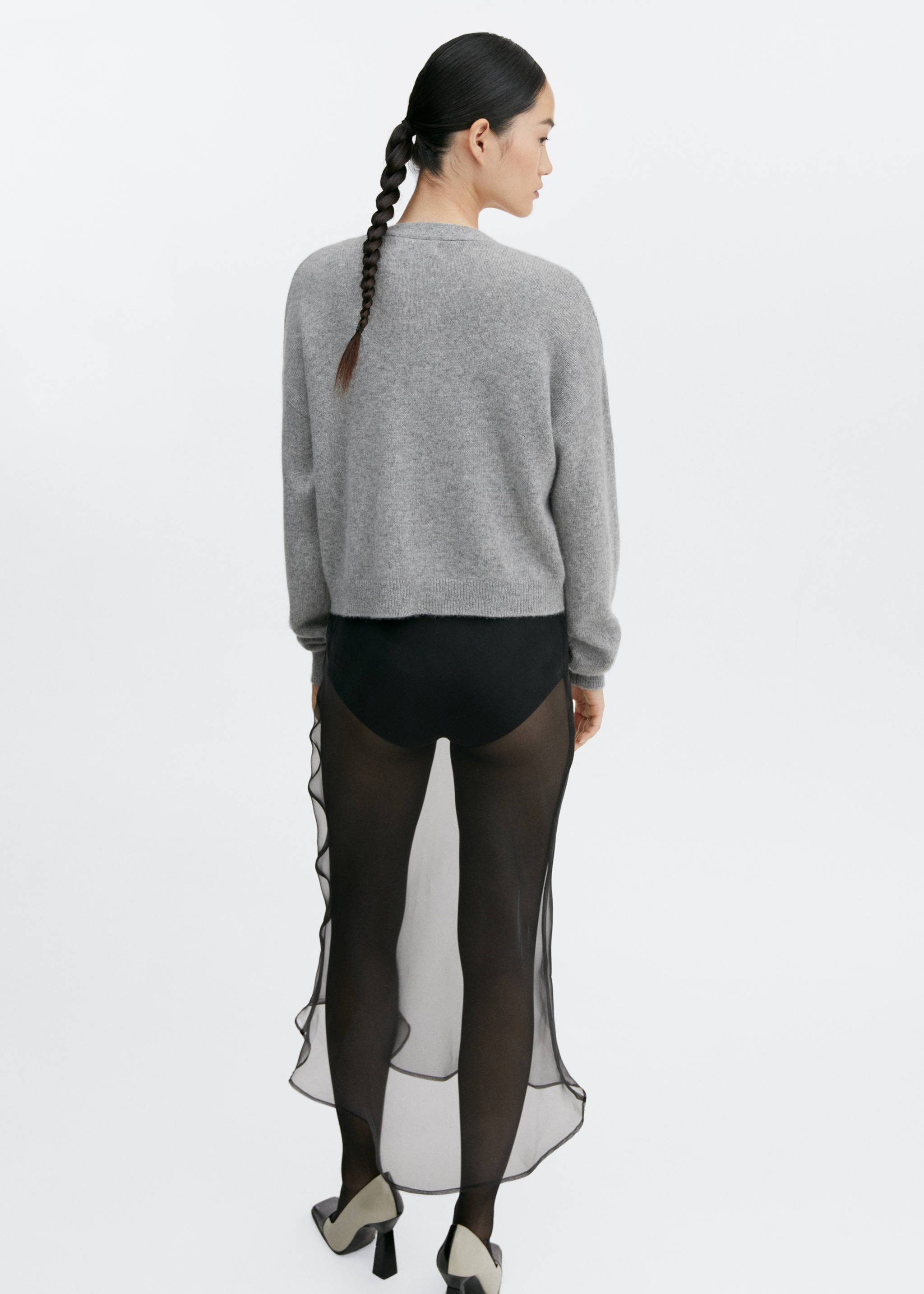 Kaschmir-Cardigan mit Knöpfen - Rückseite des Artikels