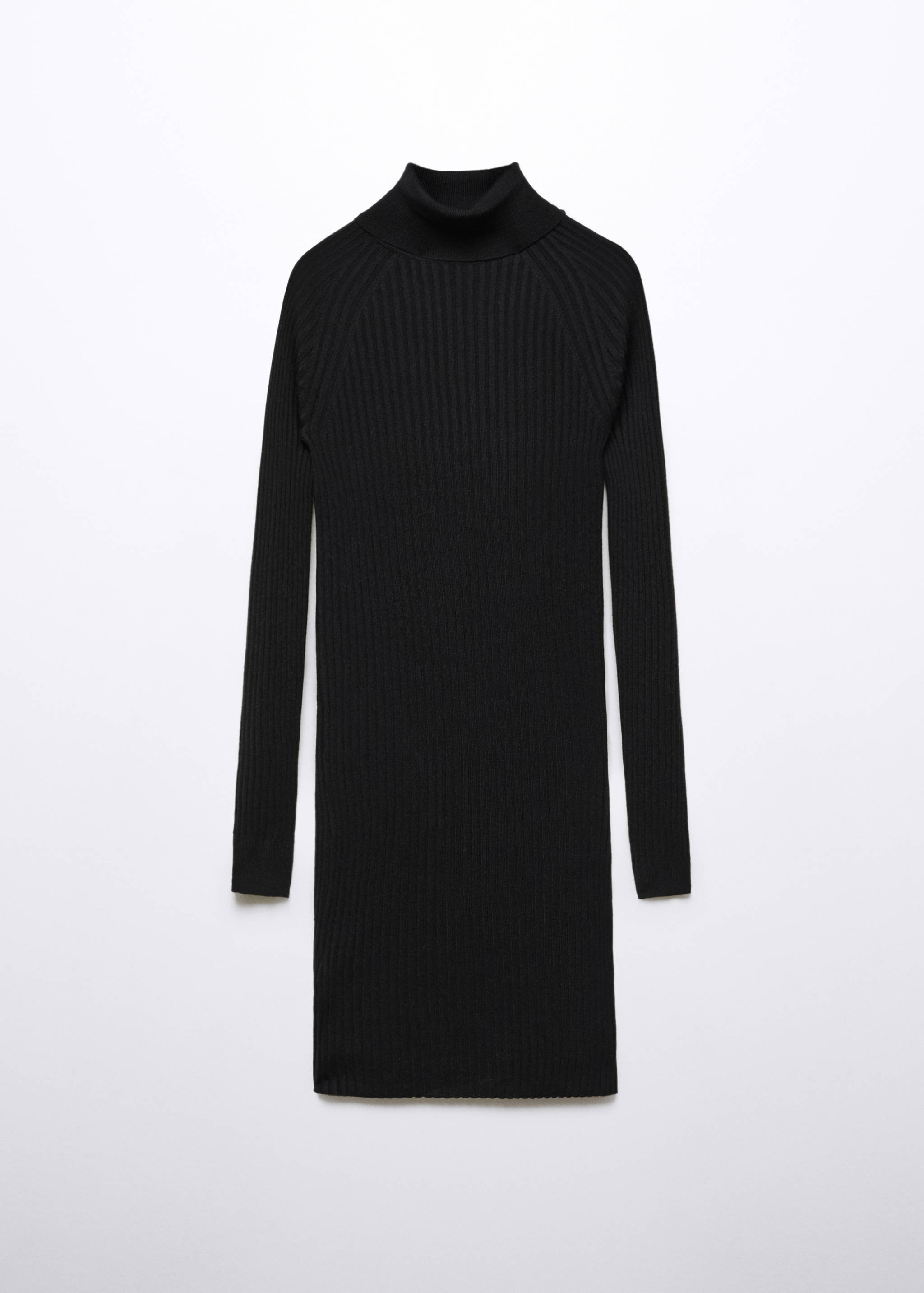 Kurzes Ripp-Kleid mit Rollkragen - Artikel ohne Model