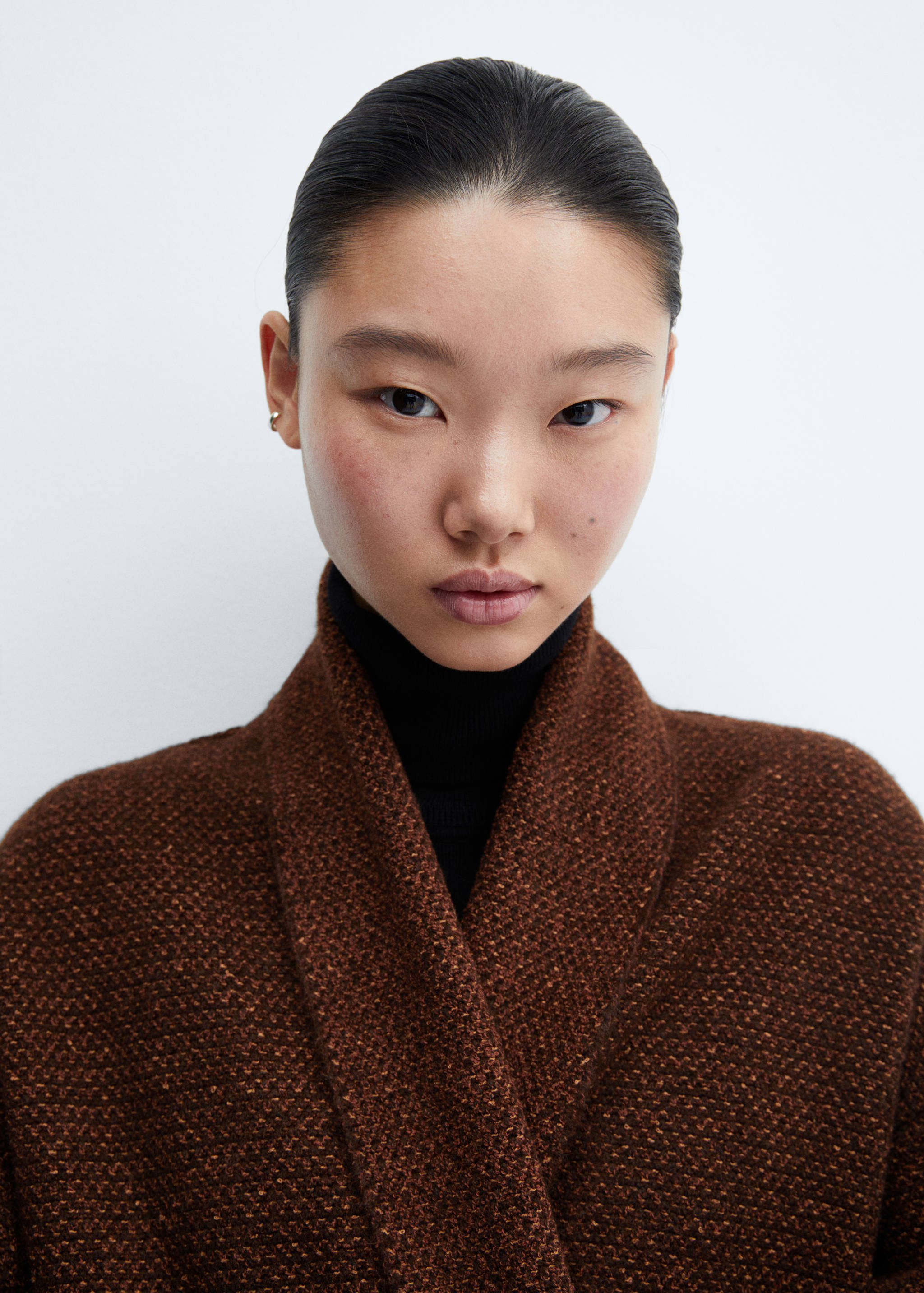 Haină oversize din tricot cu buzunare - Detaliu al articolului 1