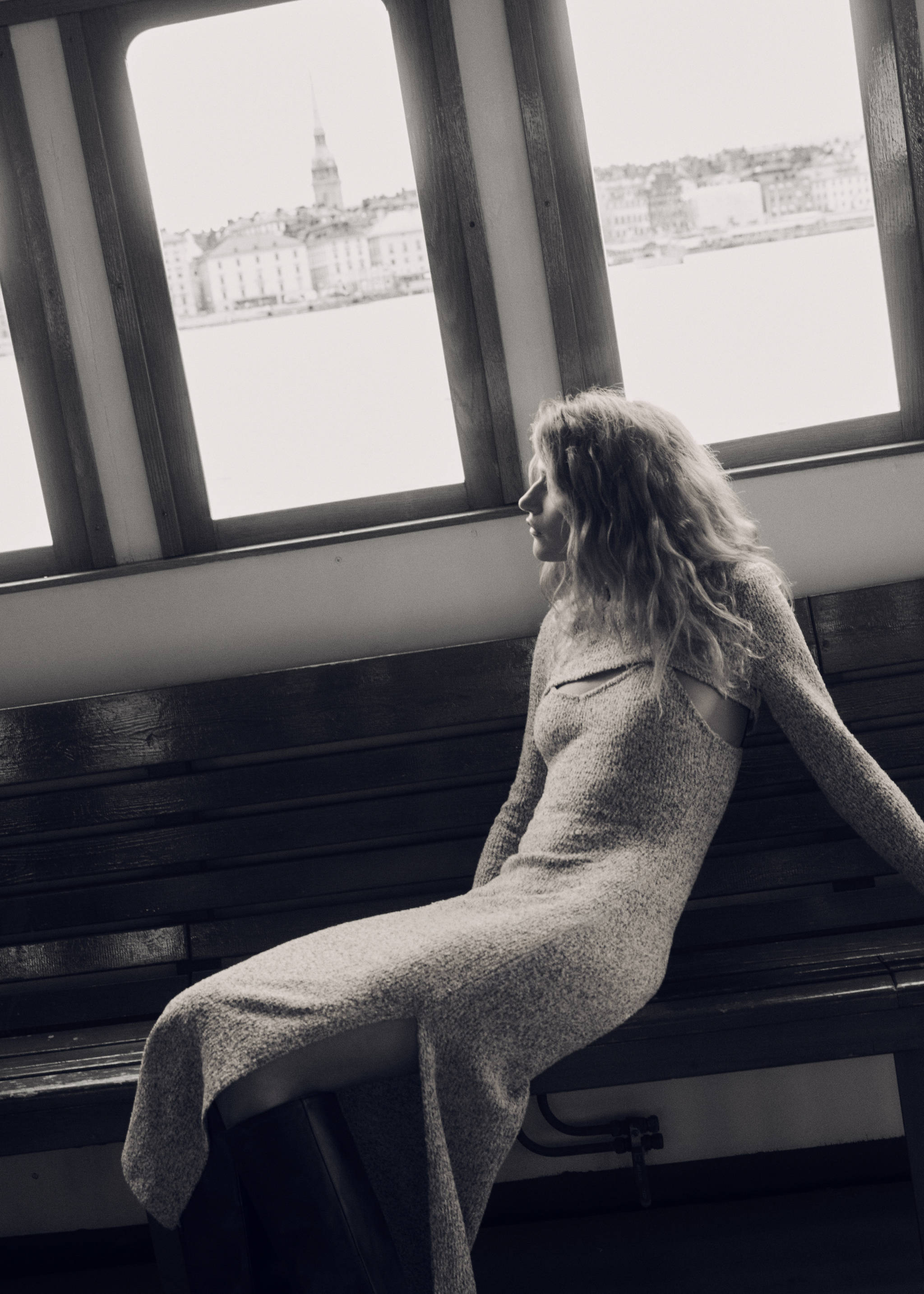 Dress and bolero set - Details of the article 7, Light Heather Grey. Ref: 57045812-00.