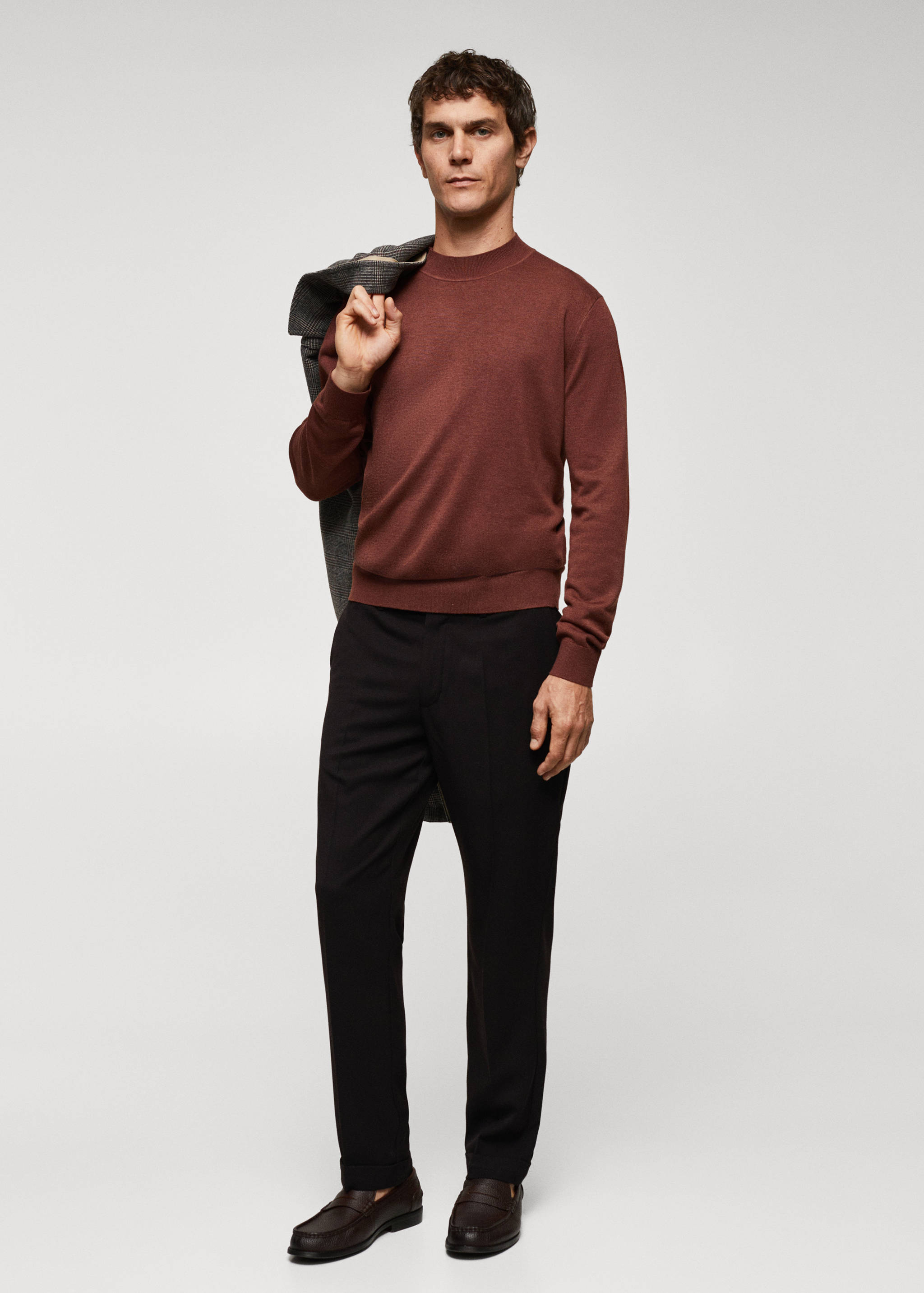 Recycled fabric slim-fit trousers - General plane