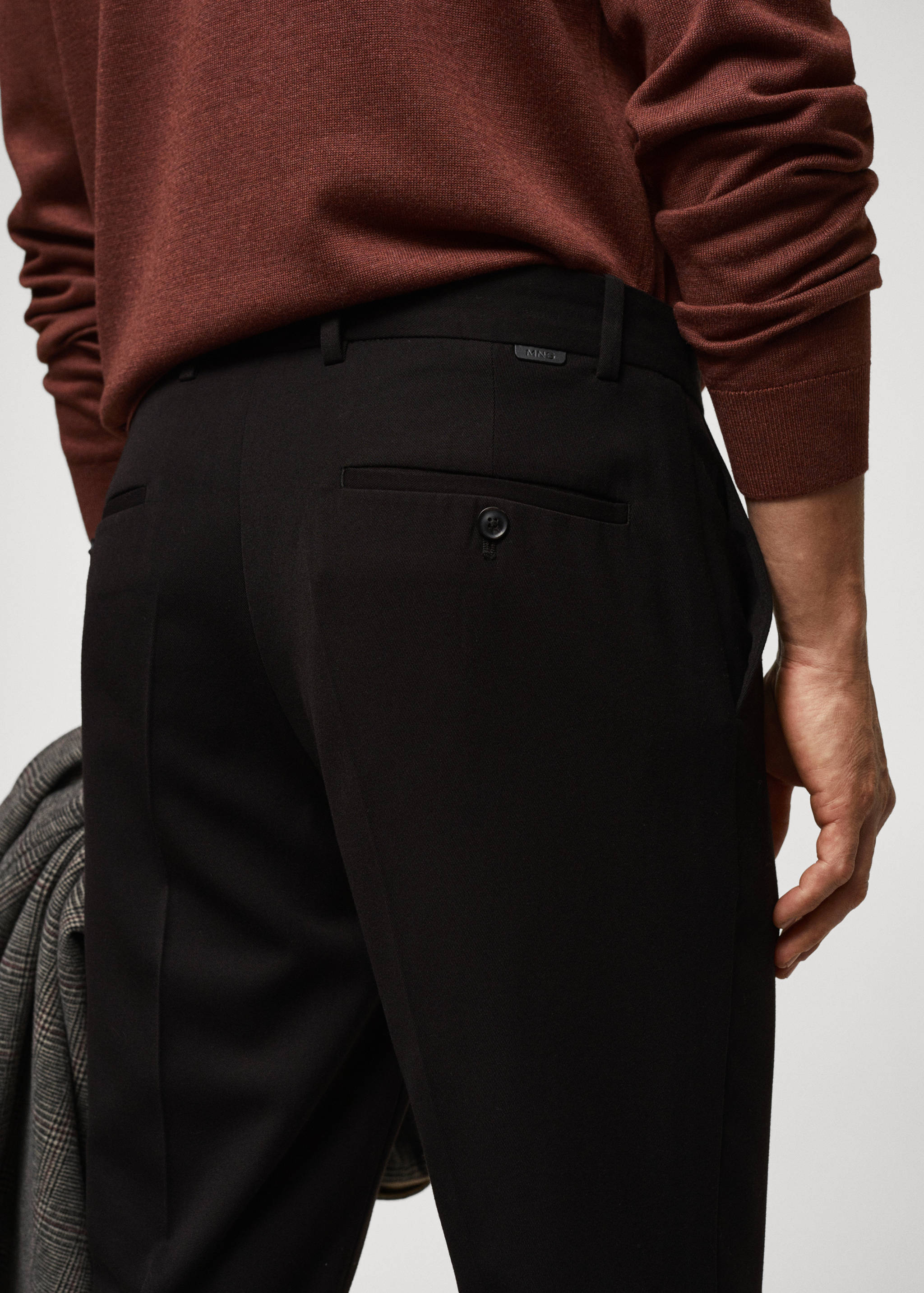 Recycled fabric slim-fit trousers - Details of the article 4