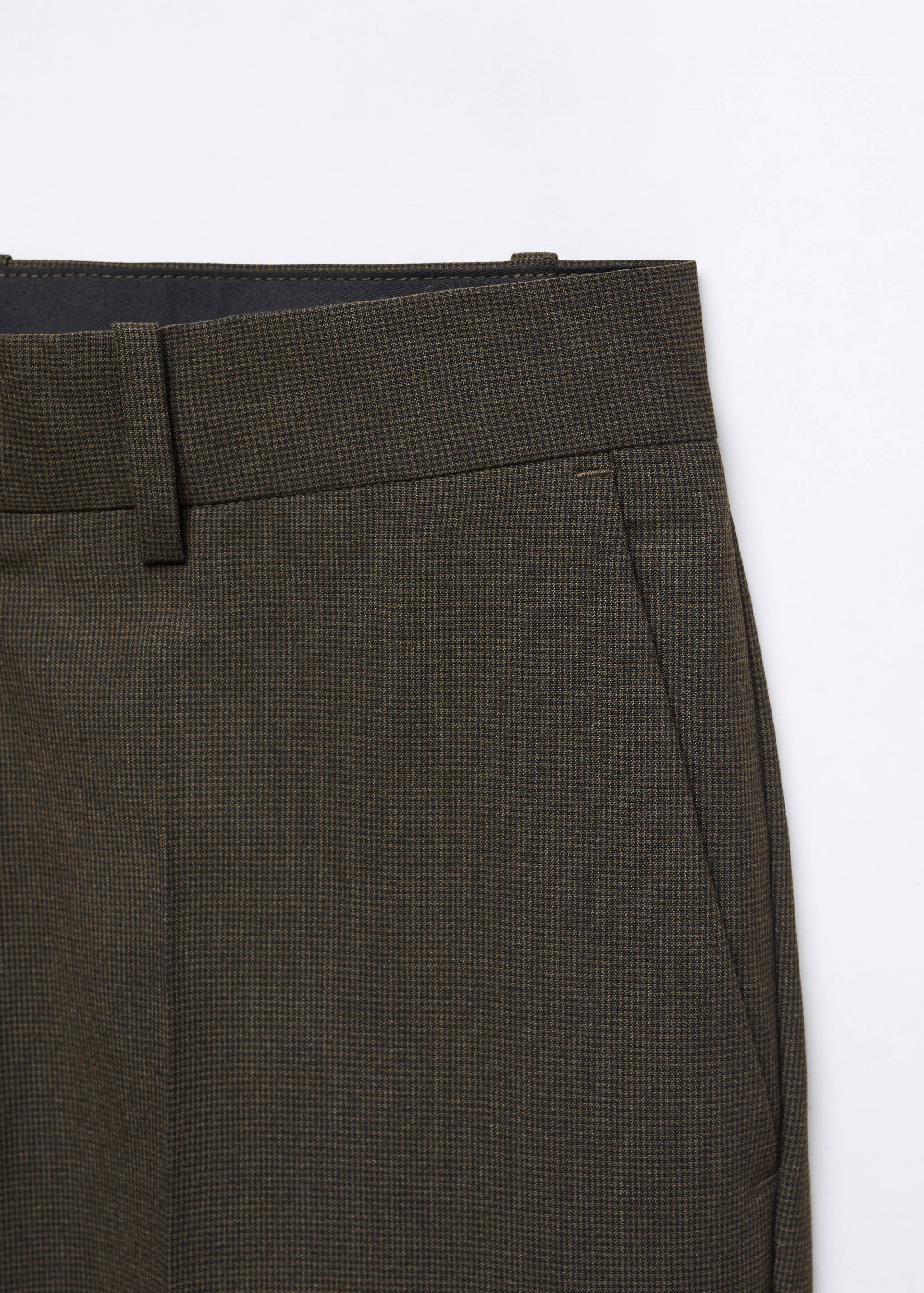 Micro-houndstooth wool-blend slim-fit trousers - Details of the article 8