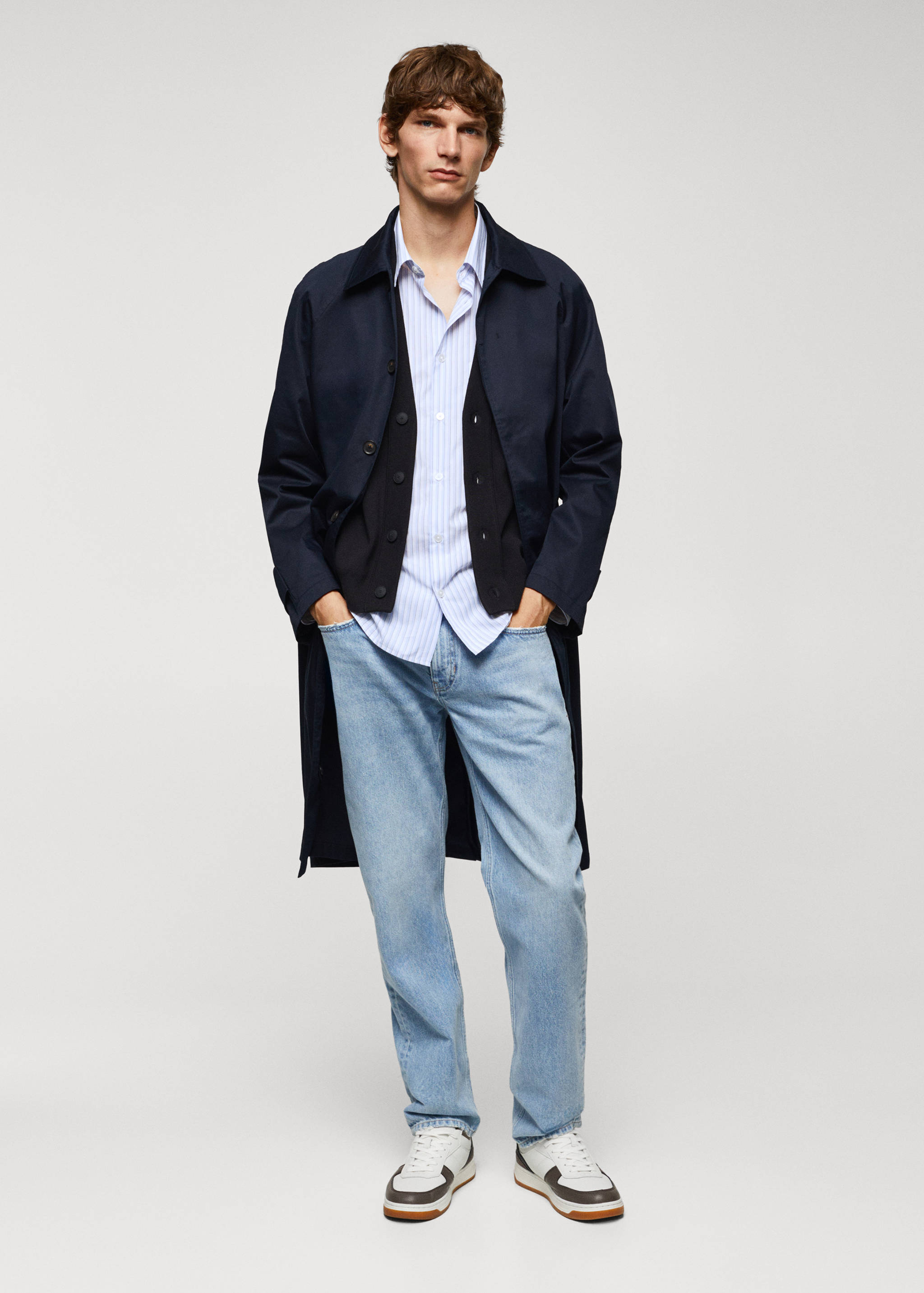 Camicia oversize righe cotone - Piano generale