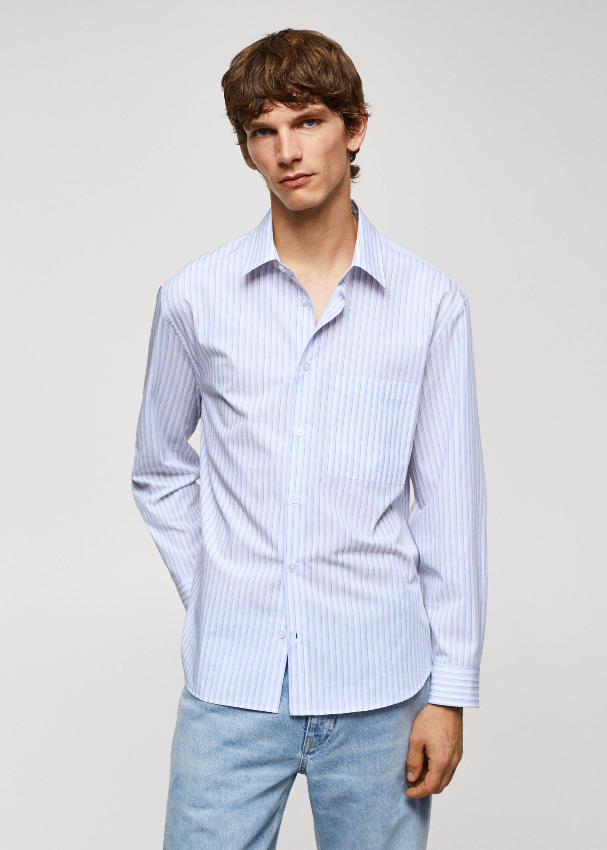 Camicia oversize righe cotone - Piano medio