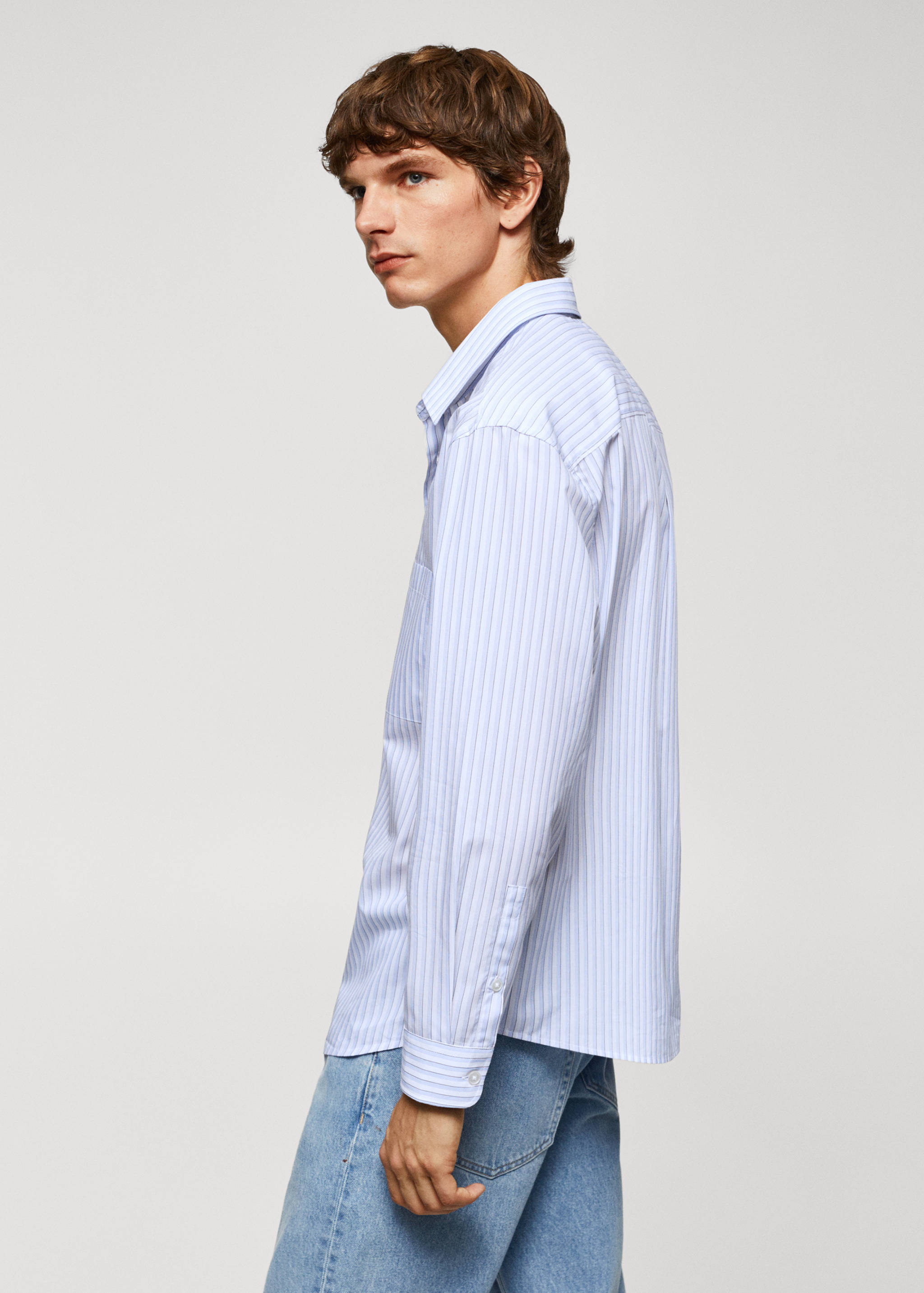 Camicia oversize righe cotone - Dettaglio dell'articolo 2