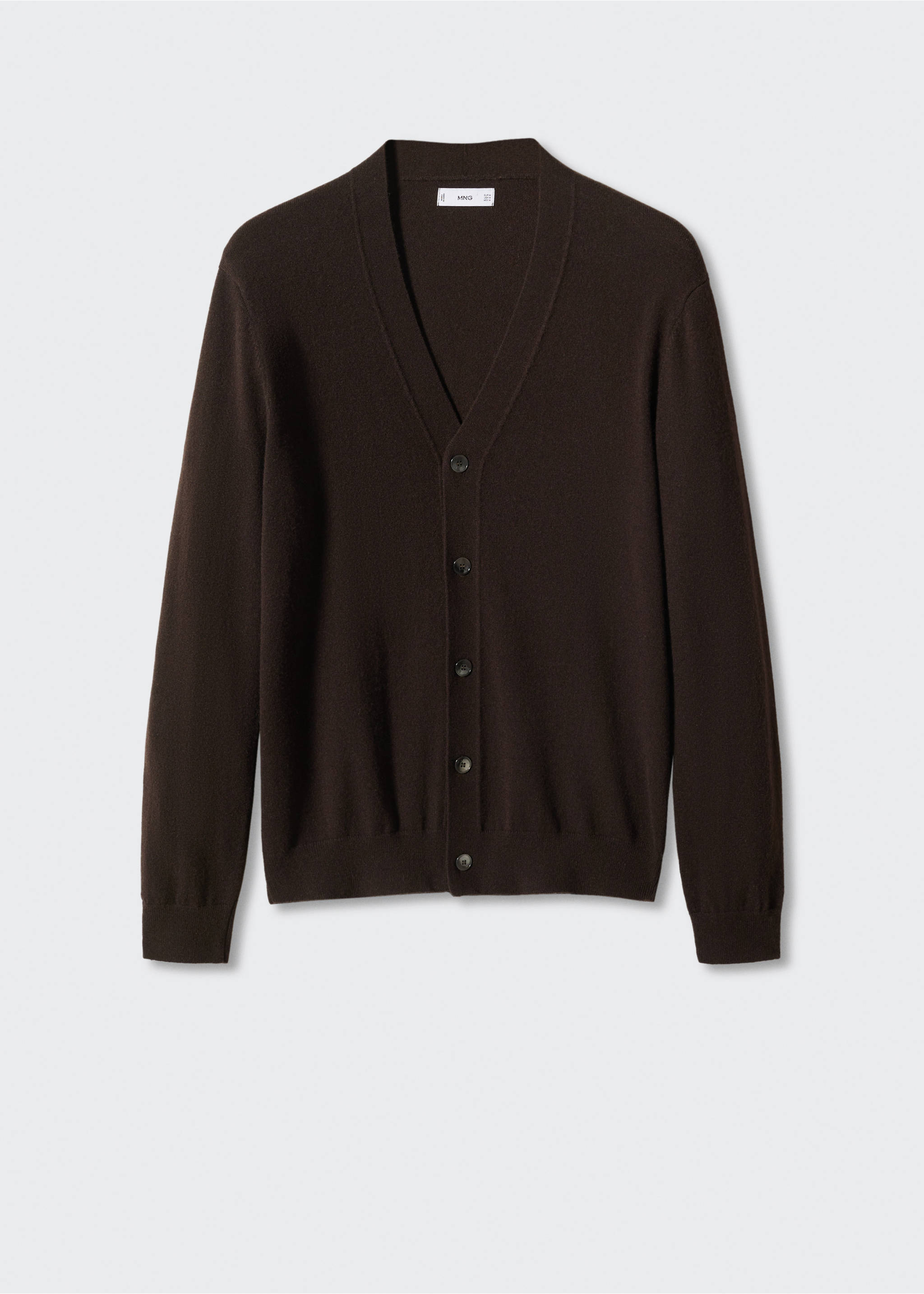 Cardigan aus Wollgemisch - Artikel ohne Model, Schokolade. Ref: 57045957-00.