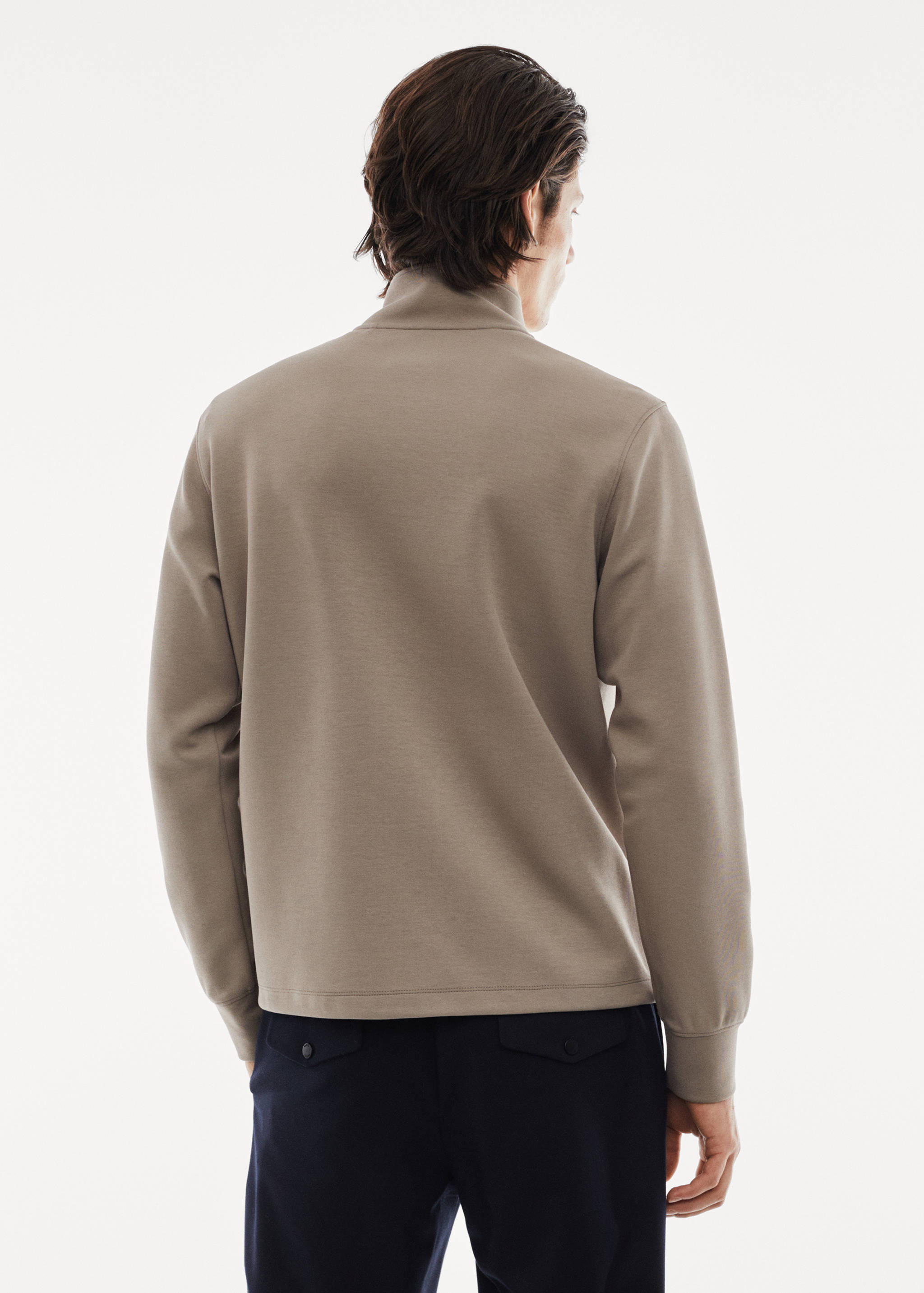 Breathable sweatshirt with zip - Reverse of the article