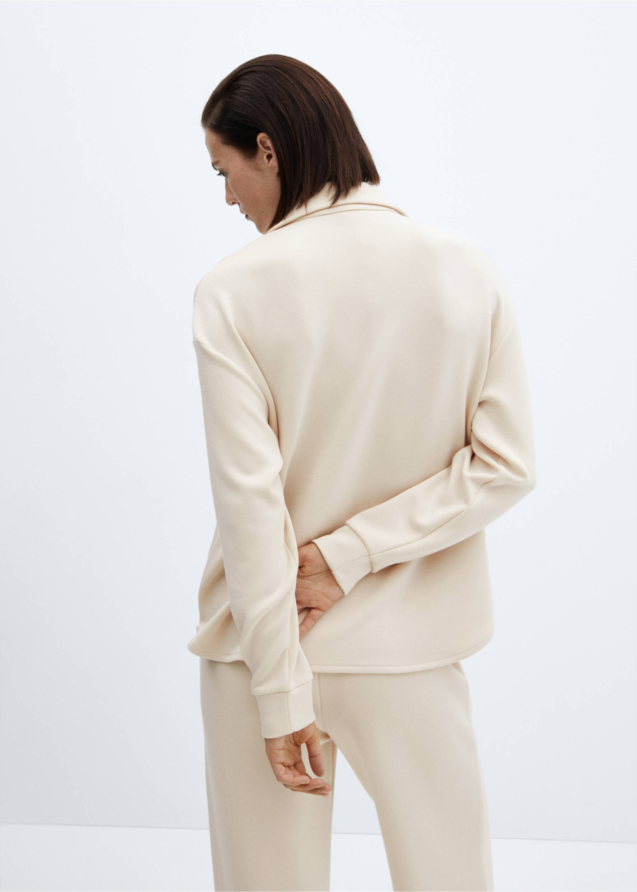Sweat-shirt poches plaquées - Verso de l’article, Beige. Ref: 57045964-00.