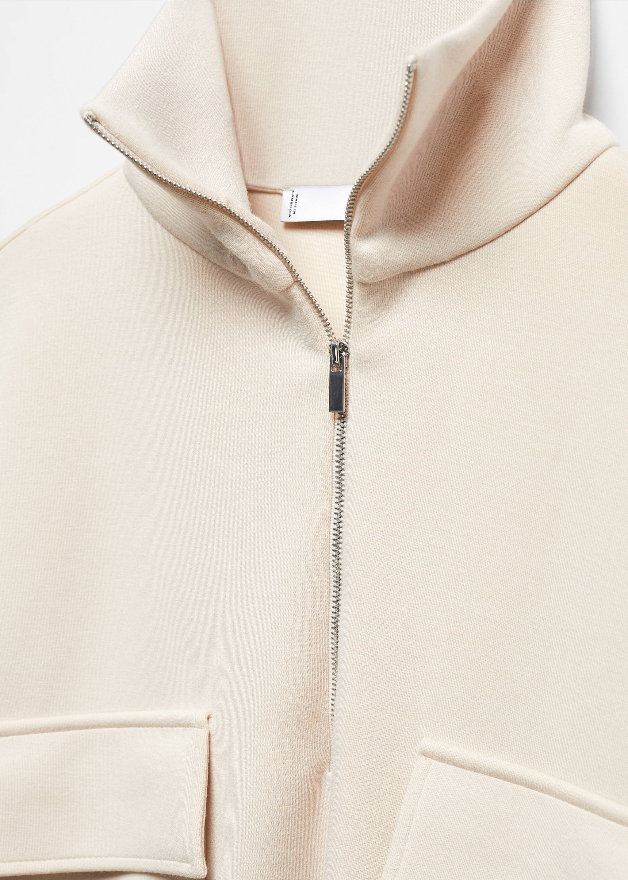 Sweat-shirt poches plaquées - Détail de l'article 8, Beige. Ref: 57045964-00.