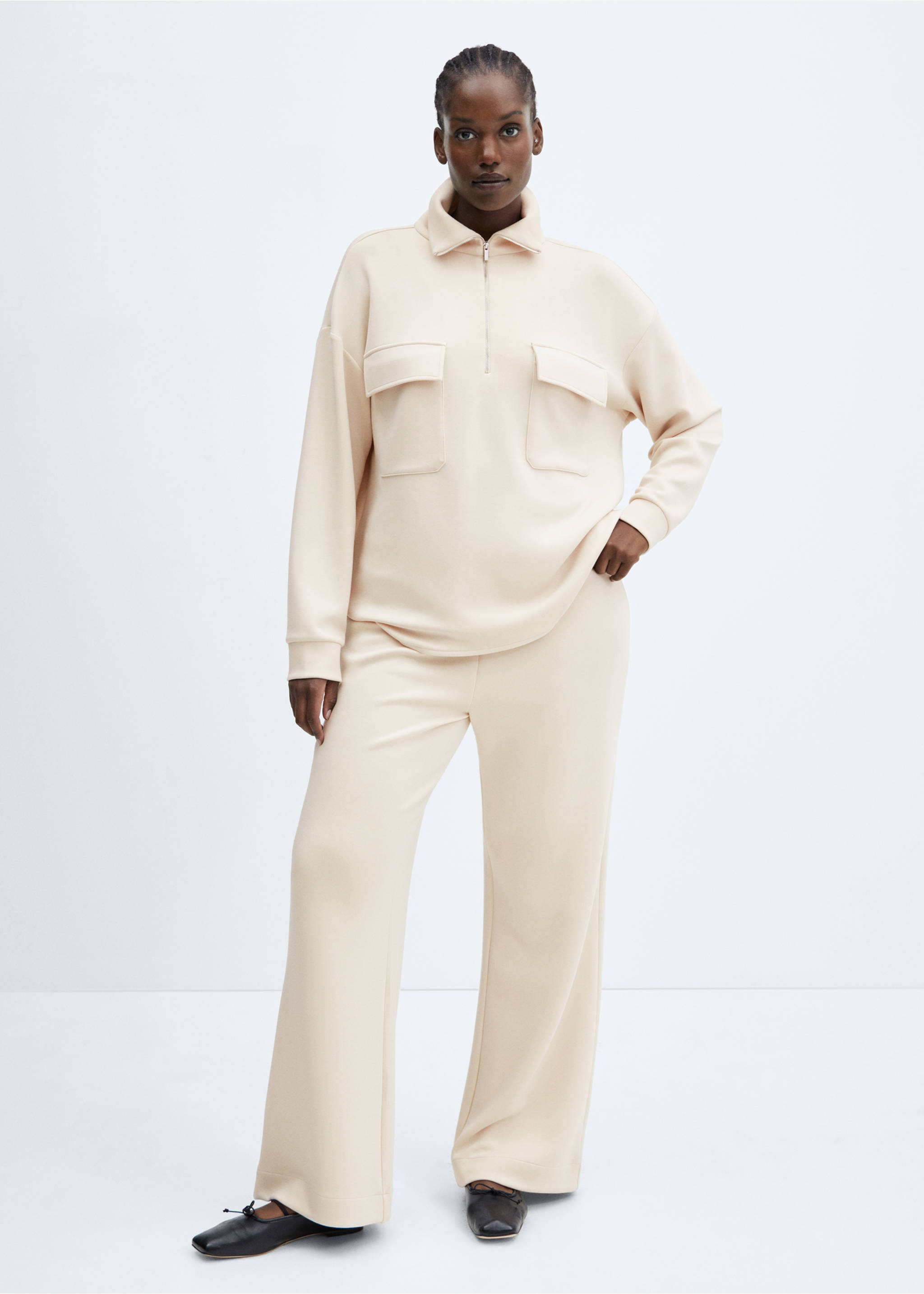 Sweat-shirt poches plaquées - Détail de l'article 3, Beige. Ref: 57045964-00.