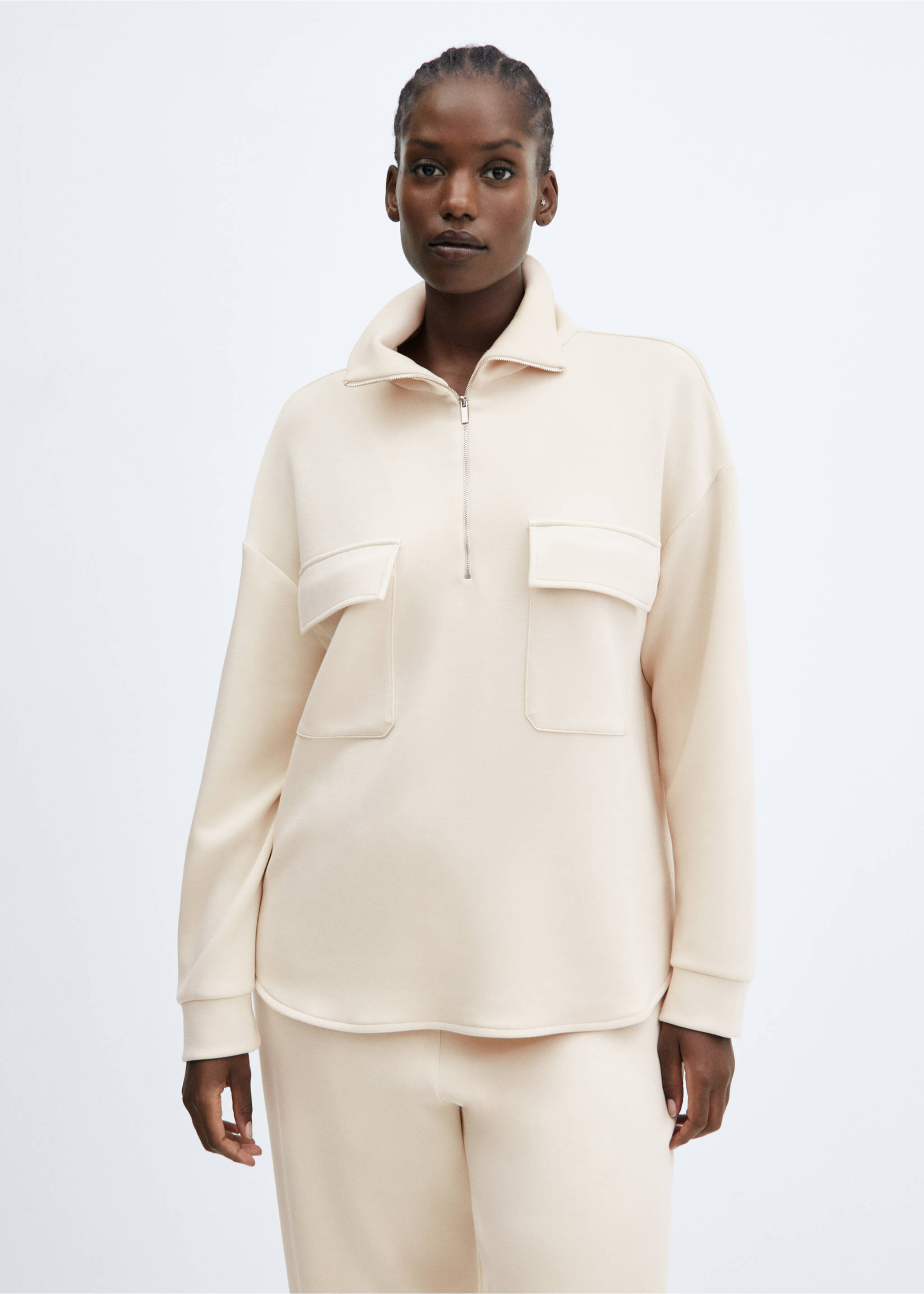 Sweat-shirt poches plaquées - Détail de l'article 5, Beige. Ref: 57045964-00.