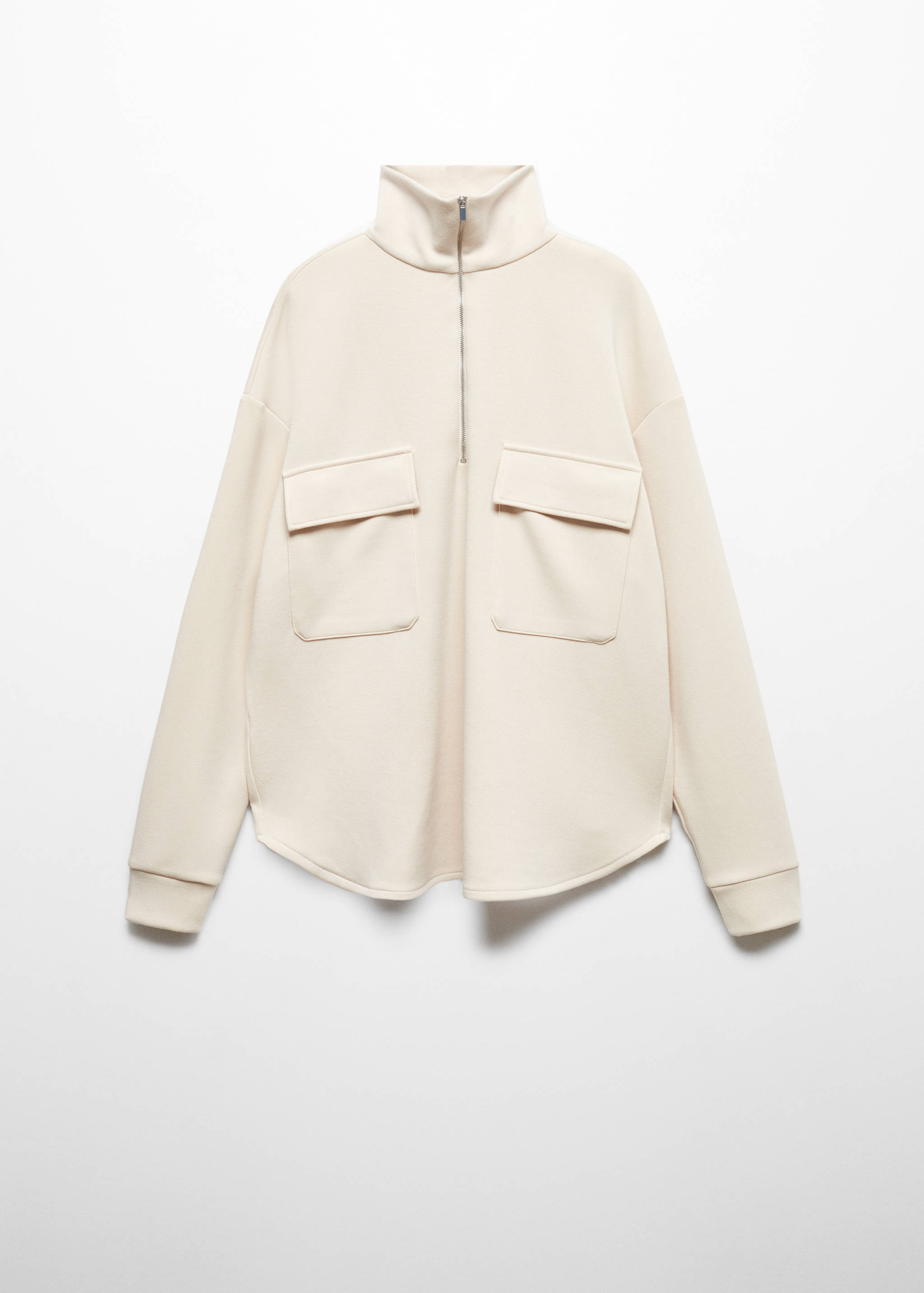 Sweat-shirt poches plaquées - Article sans modèle